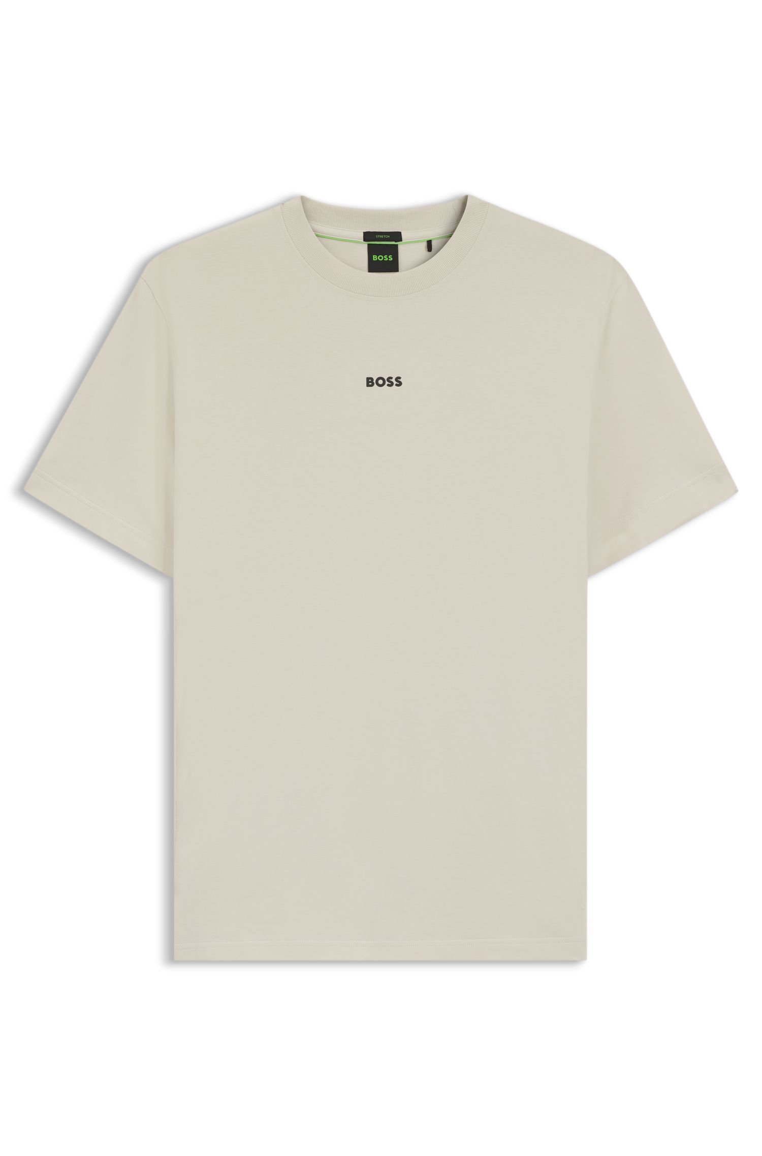 BOSS - Áo thun dáng rộng thoải mái, chất liệu pha cotton co giãn.