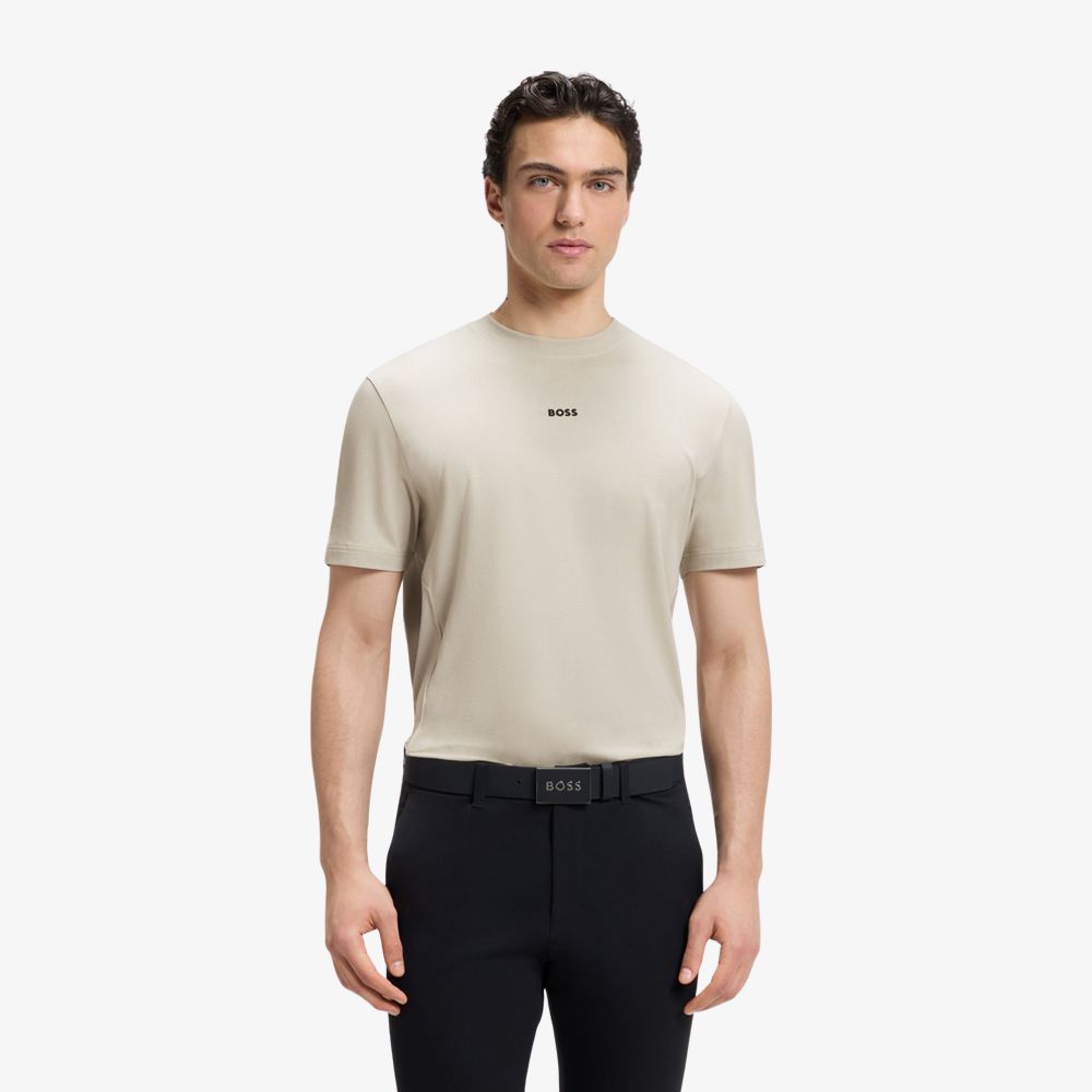 BOSS - Áo thun dáng rộng thoải mái, chất liệu pha cotton co giãn.