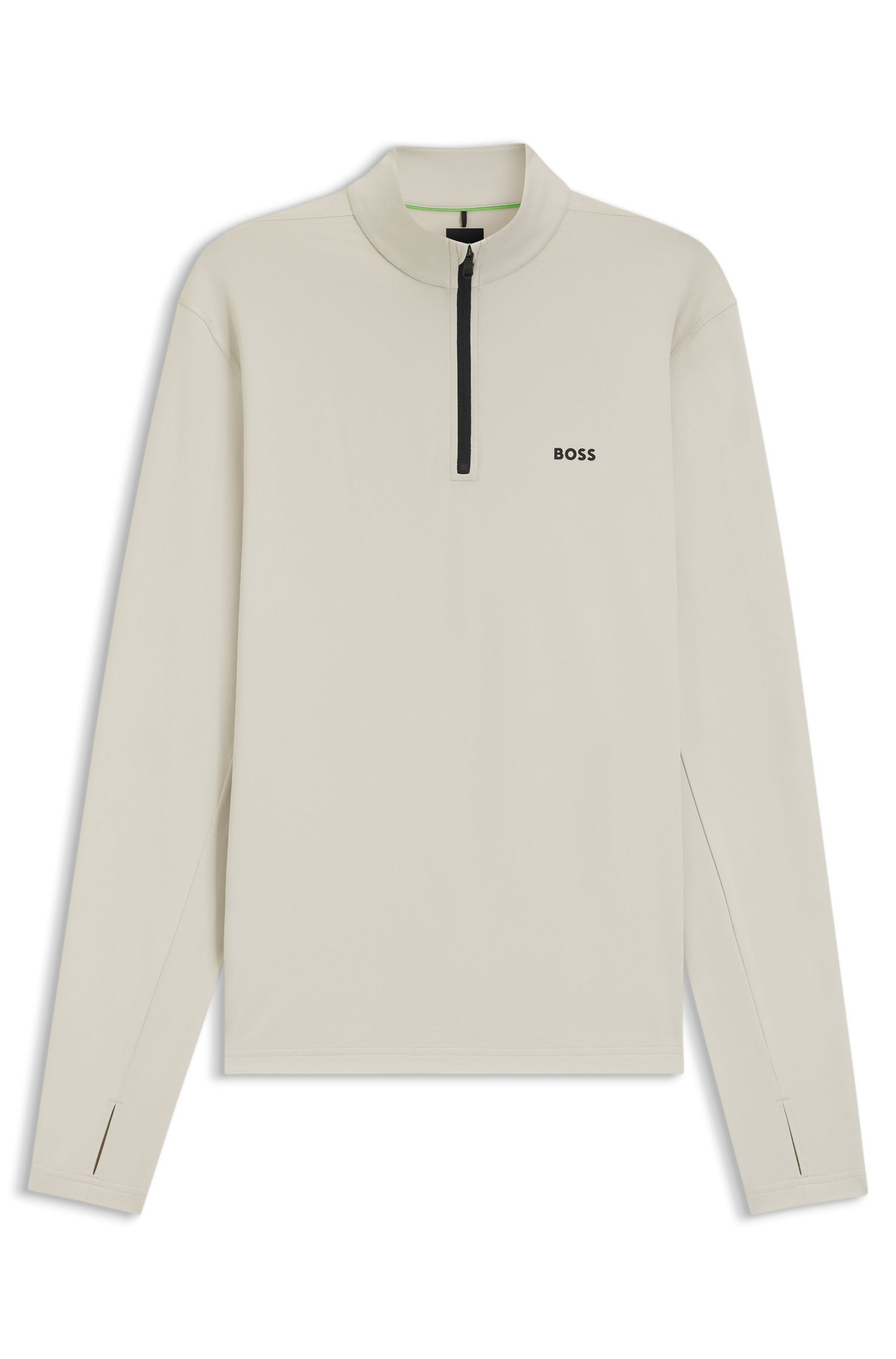 BOSS - Áo sweatshirt Active cổ khóa kéo một phần tư
