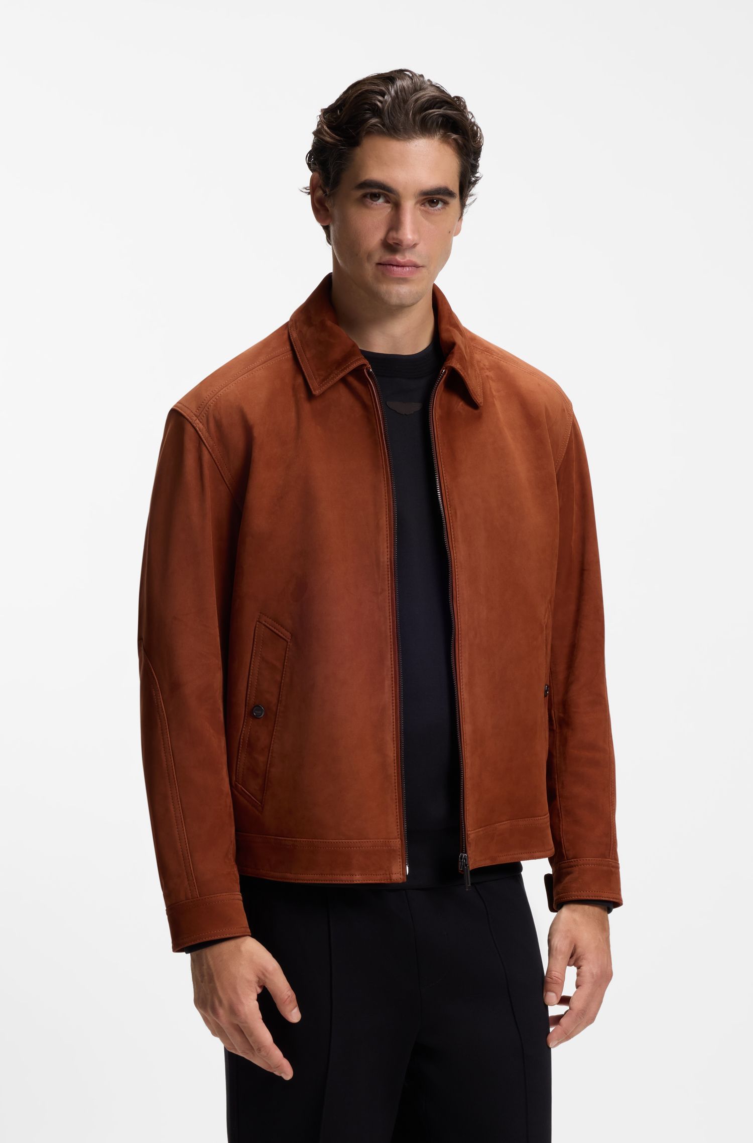 Áo khoác da lộn BOSS x ASTON MARTIN