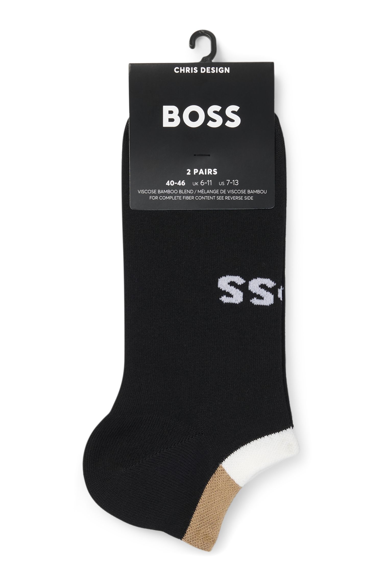 BOSS - Bộ hai đôi tất cổ ngắn chất liệu pha sợi tre