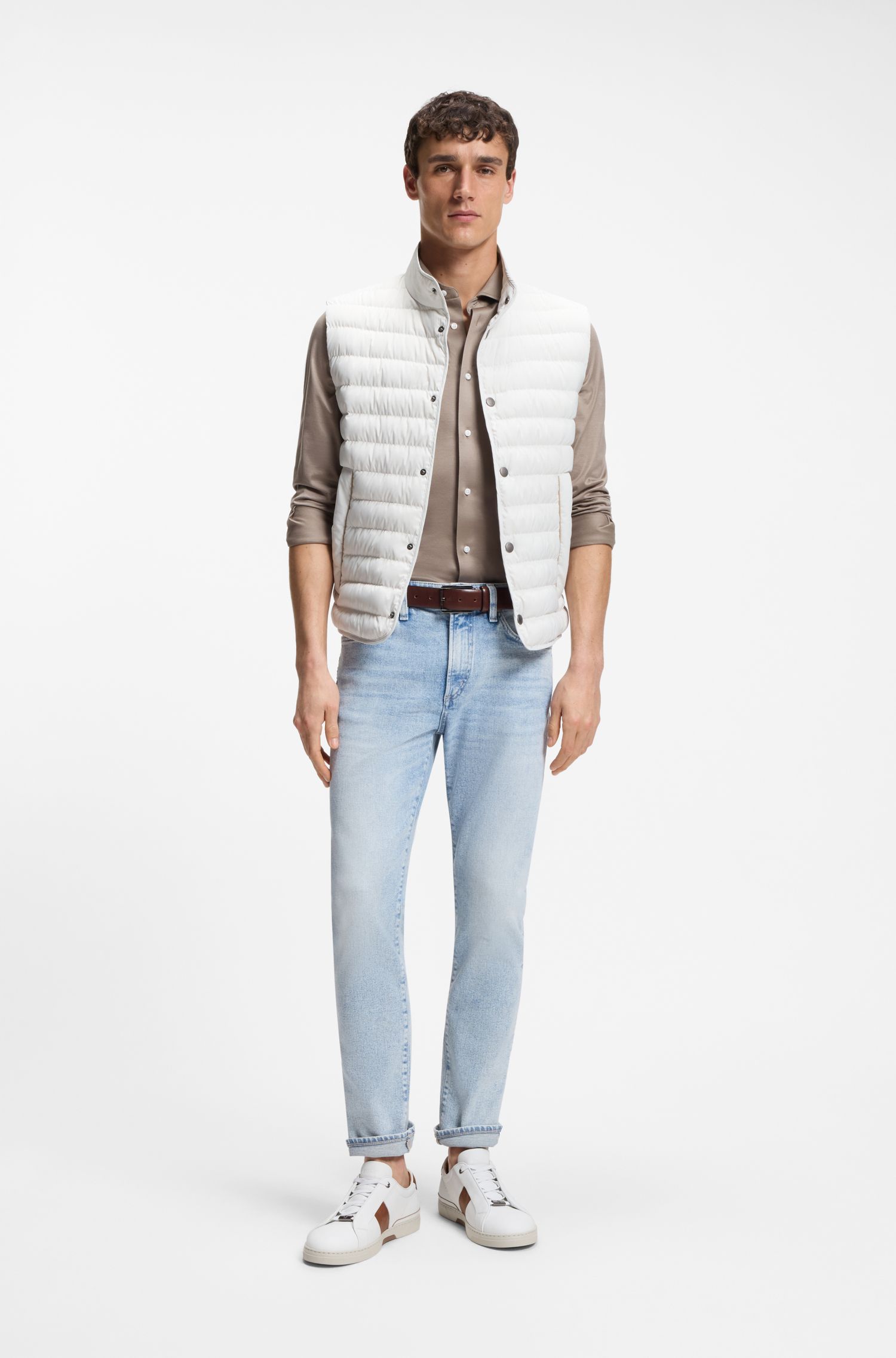 BOSS - Áo vest trắng