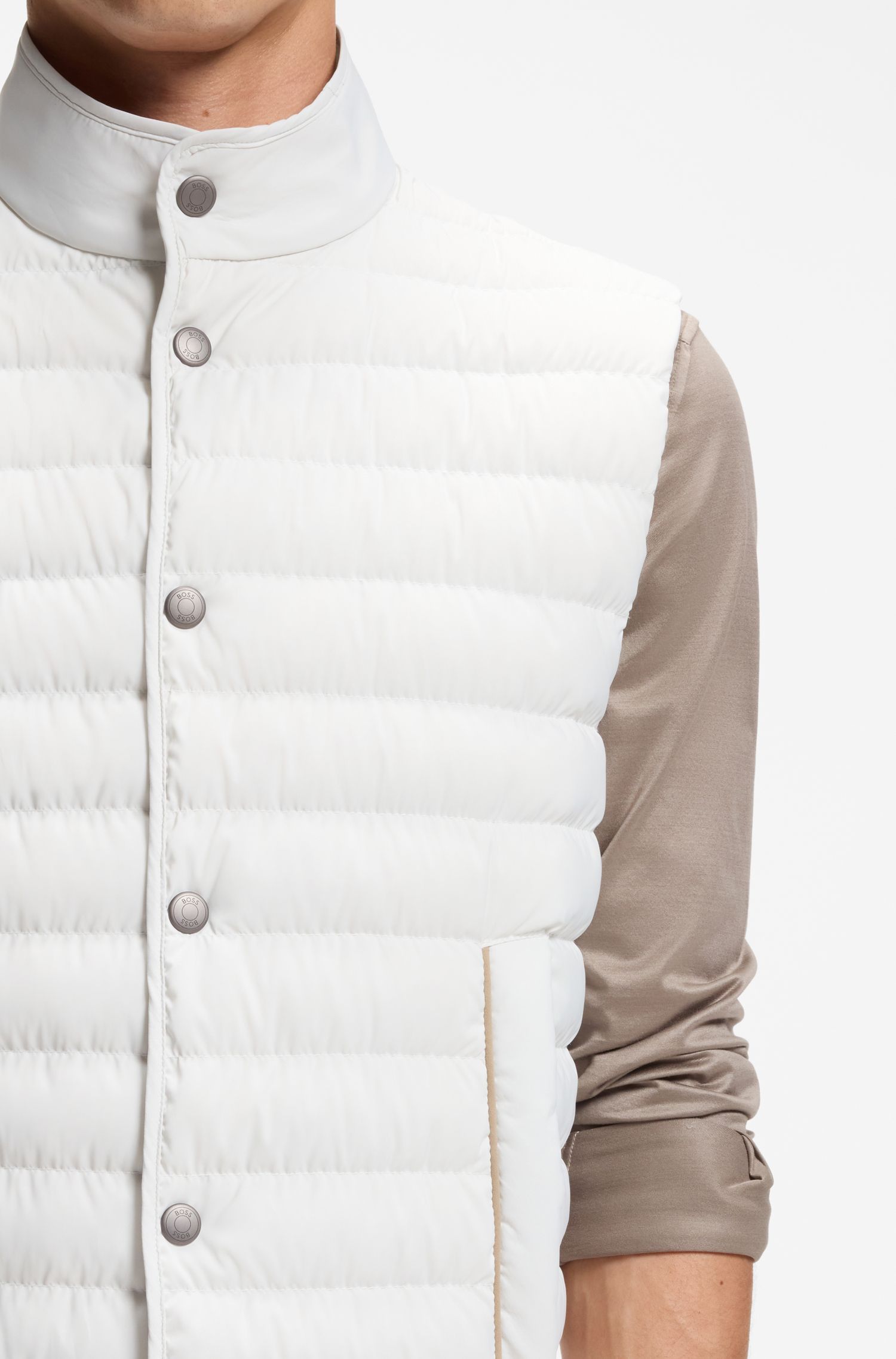 BOSS - Áo vest trắng