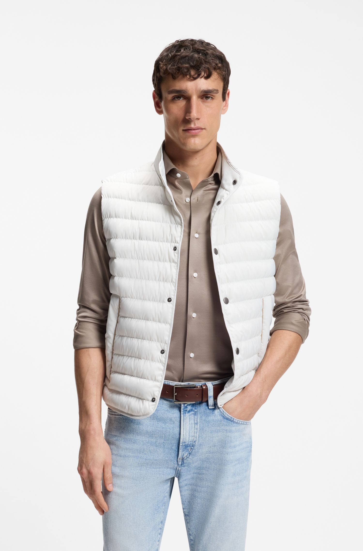 BOSS - Áo vest trắng