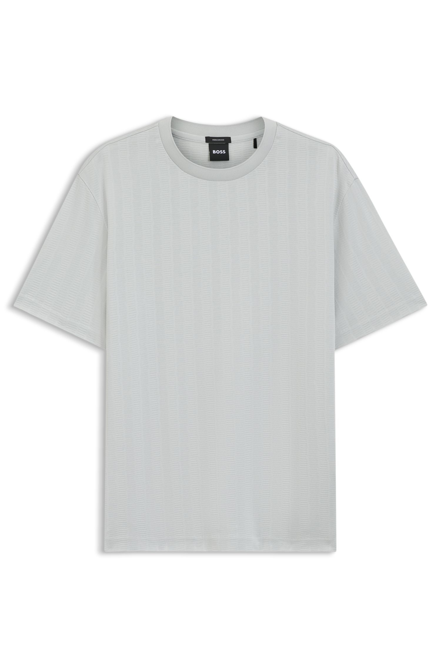 BOSS - Áo thun dáng regular fit làm từ chất liệu cotton với họa tiết jacquard nổi.