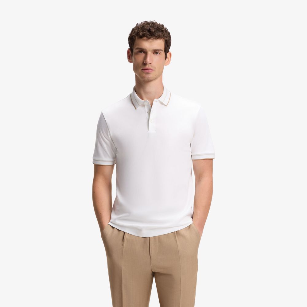 BOSS - Áo polo dáng ôm làm từ vải cotton mercerized.