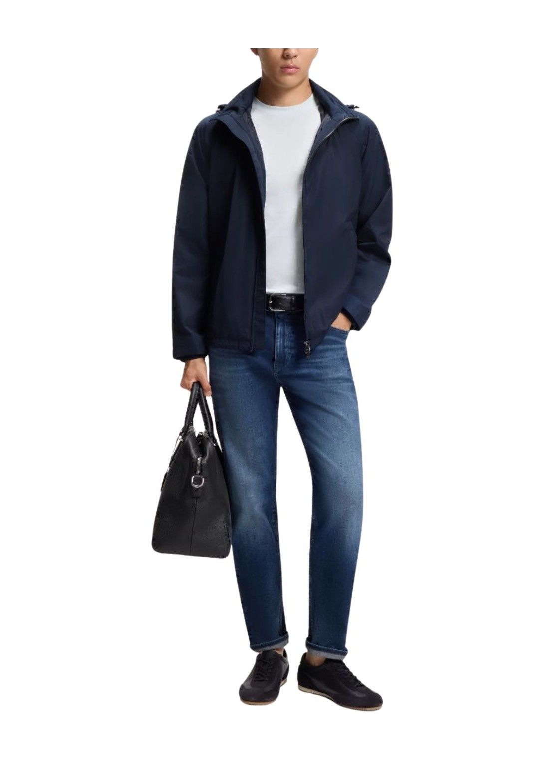 BOSS - Áo thun cotton jersey với chi tiết logo.