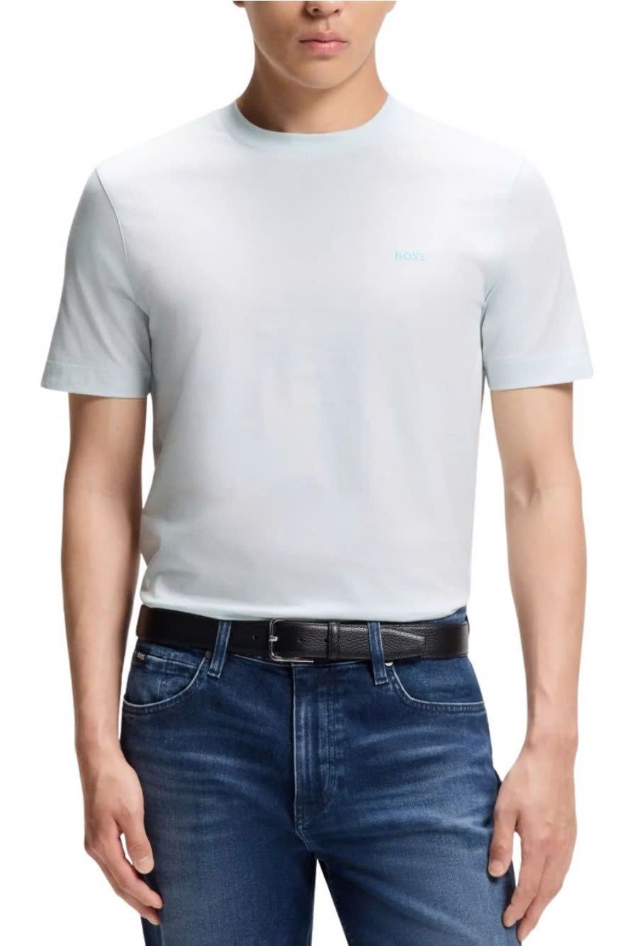 BOSS - Áo thun cotton jersey với chi tiết logo.