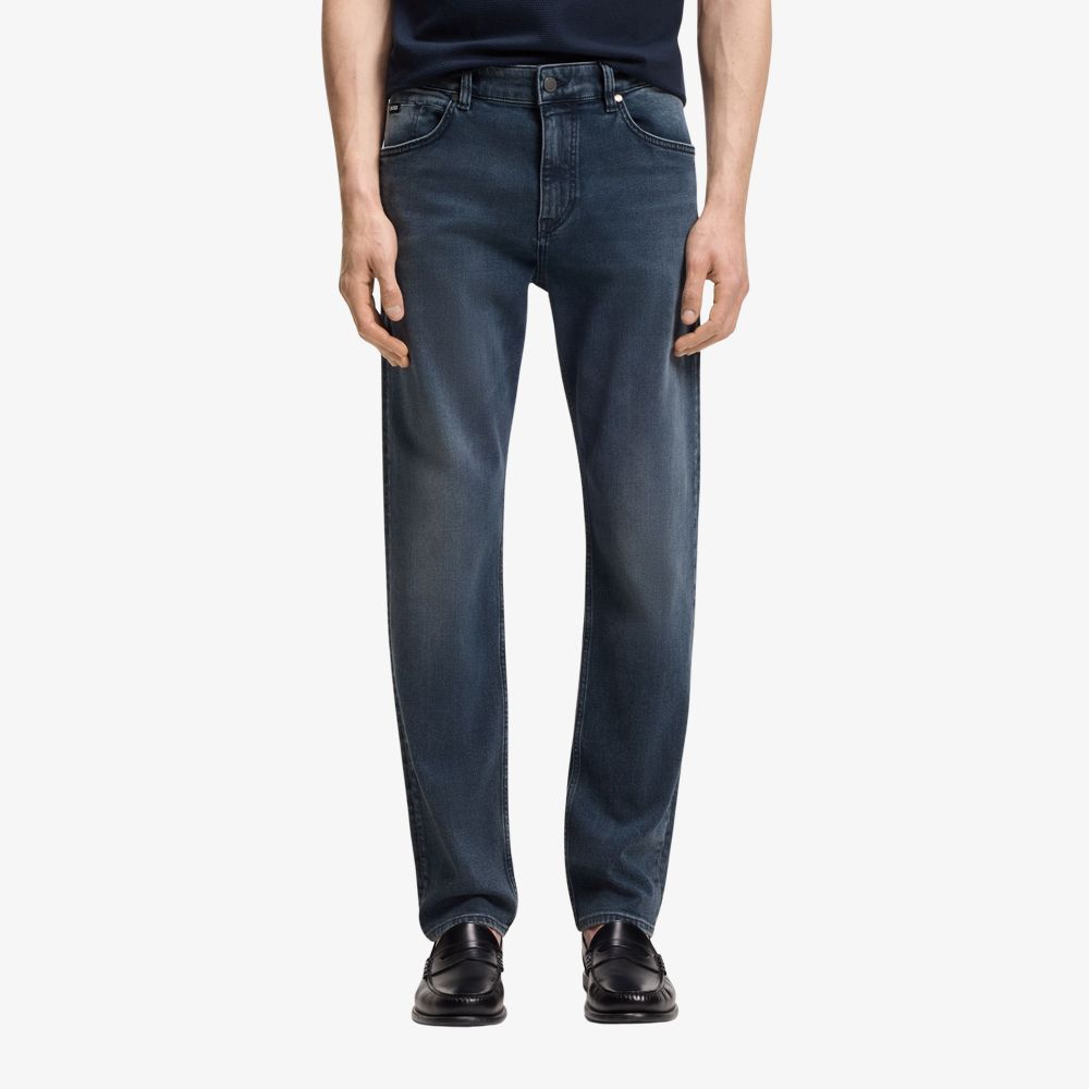 BOSS - Quần jeans dáng suông, chất liệu pha cotton co giãn.