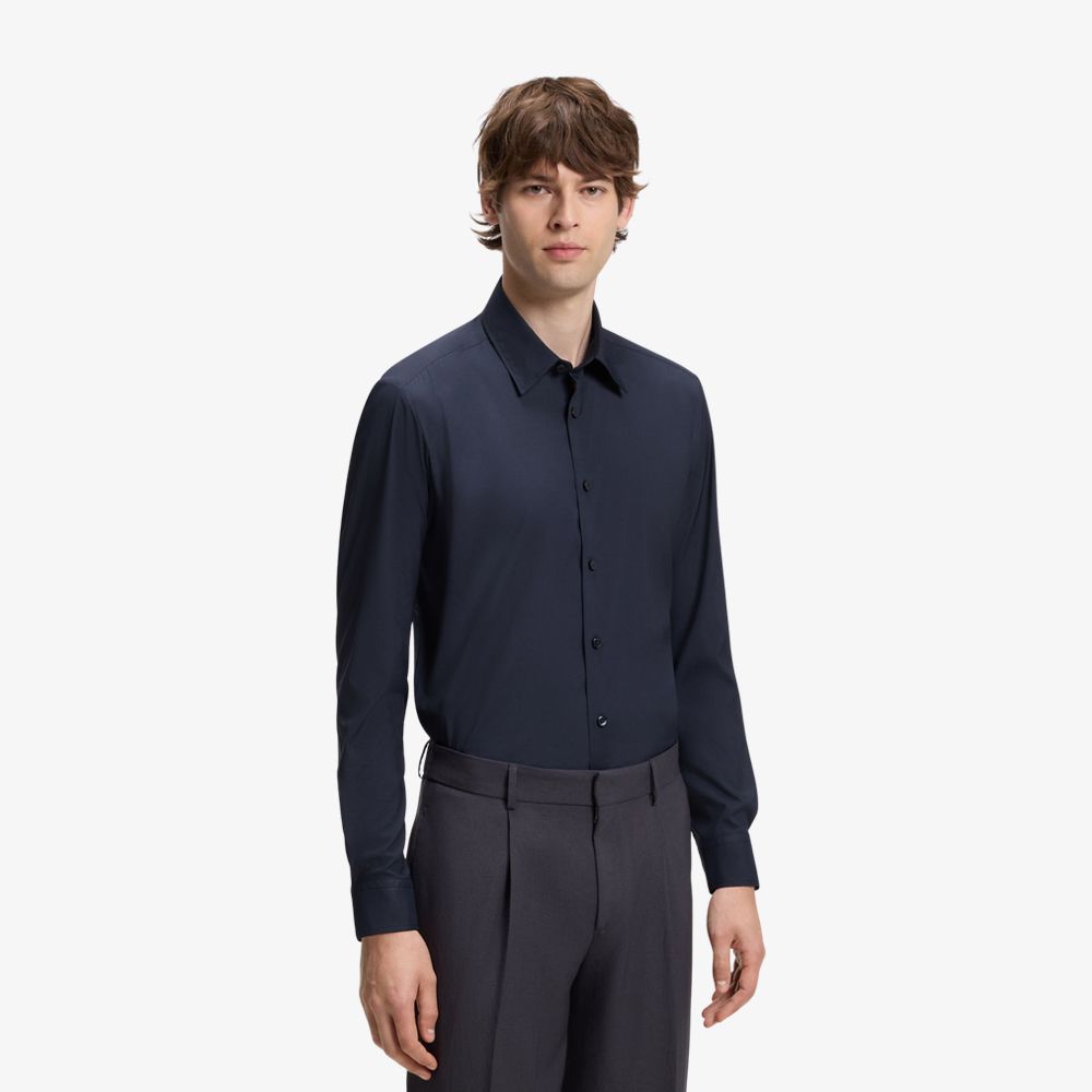BOSS - Áo sơ mi dáng regular fit hiệu năng cao với họa tiết nhỏ