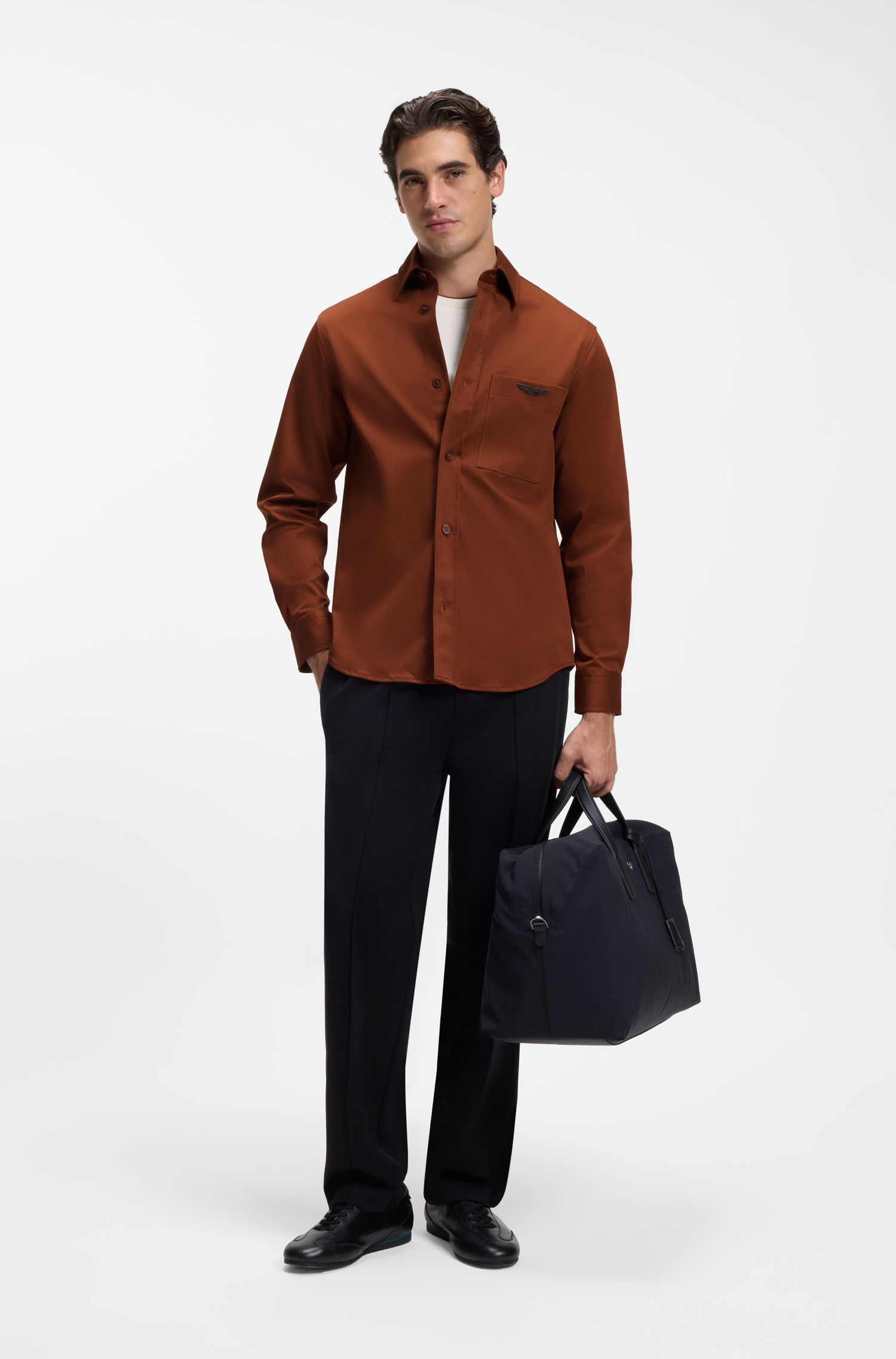 BOSS - Áo sơ mi Owen dáng relaxed fit