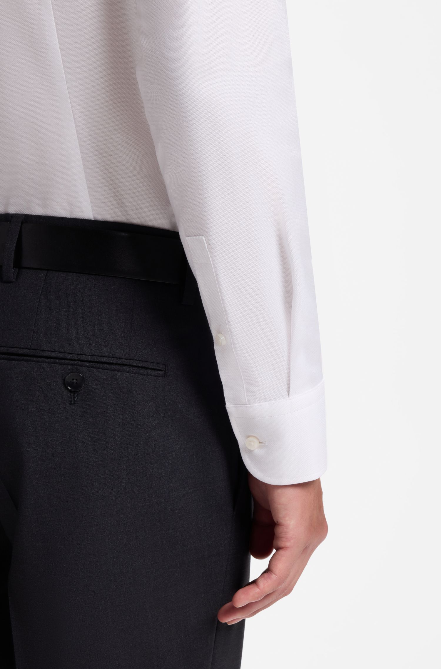 BOSS - Áo sơ mi BOSS bằng cotton co giãn