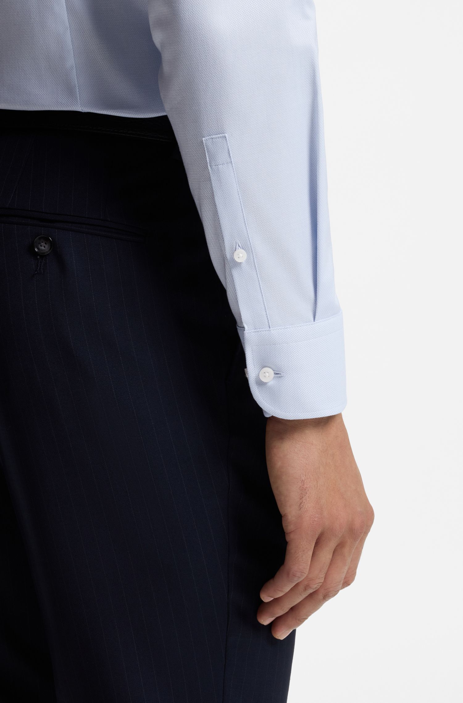 BOSS - Áo sơ mi BOSS bằng cotton co giãn