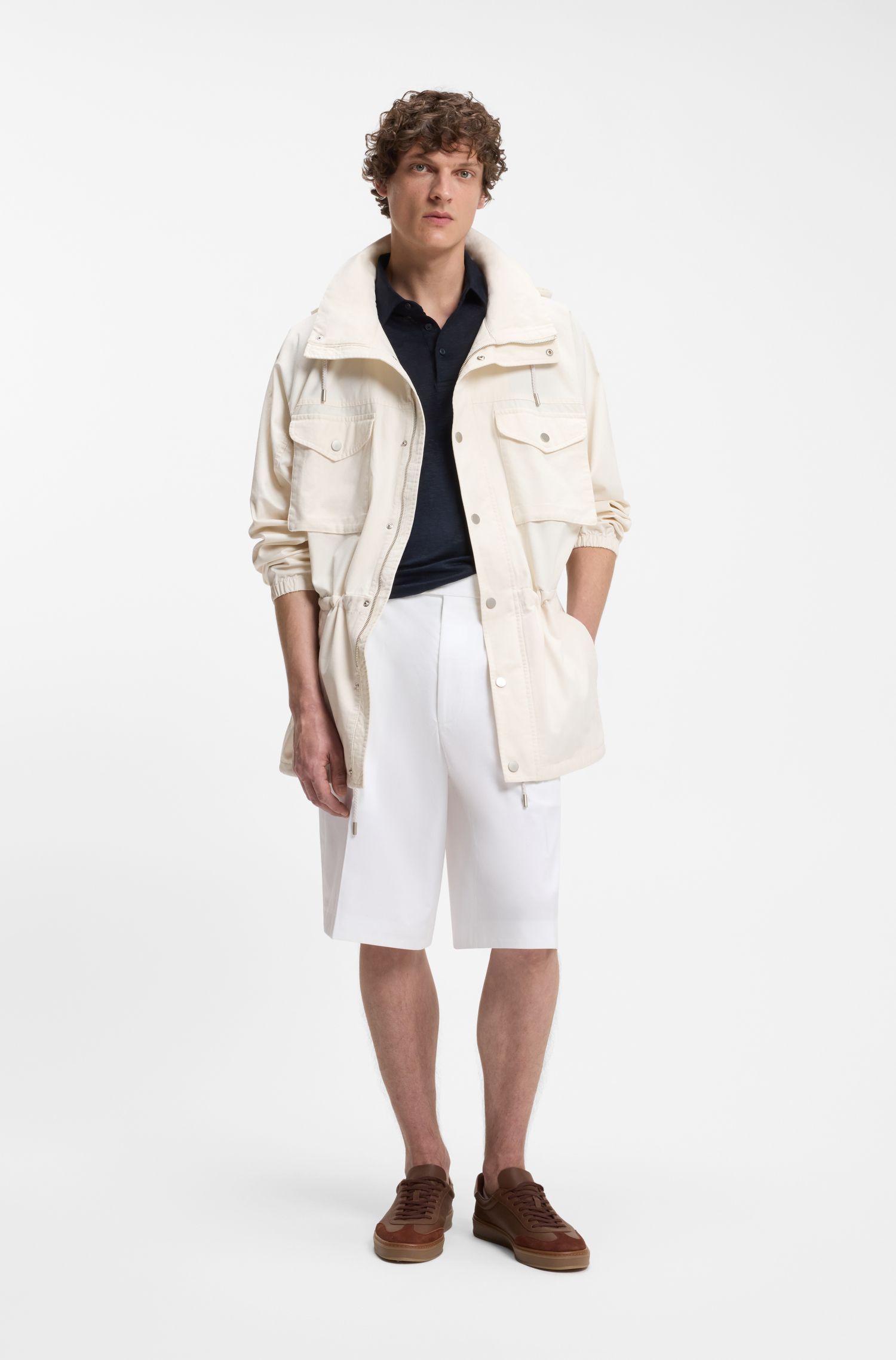 BOSS - Quần short BOSS BY BECKHAM bằng vải cotton