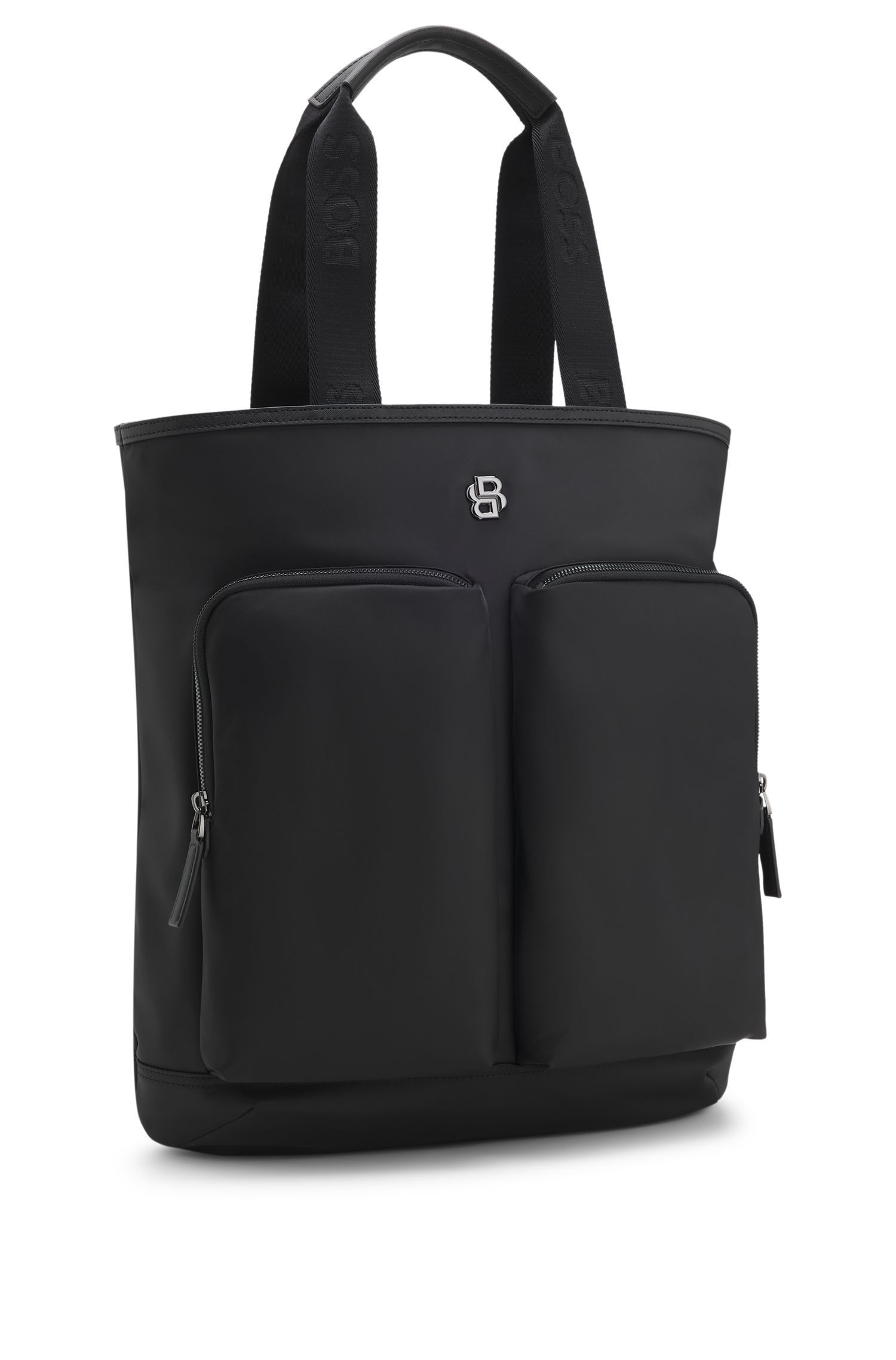 BOSS - Ba lô kiểu dáng tote với họa tiết monogram Double B