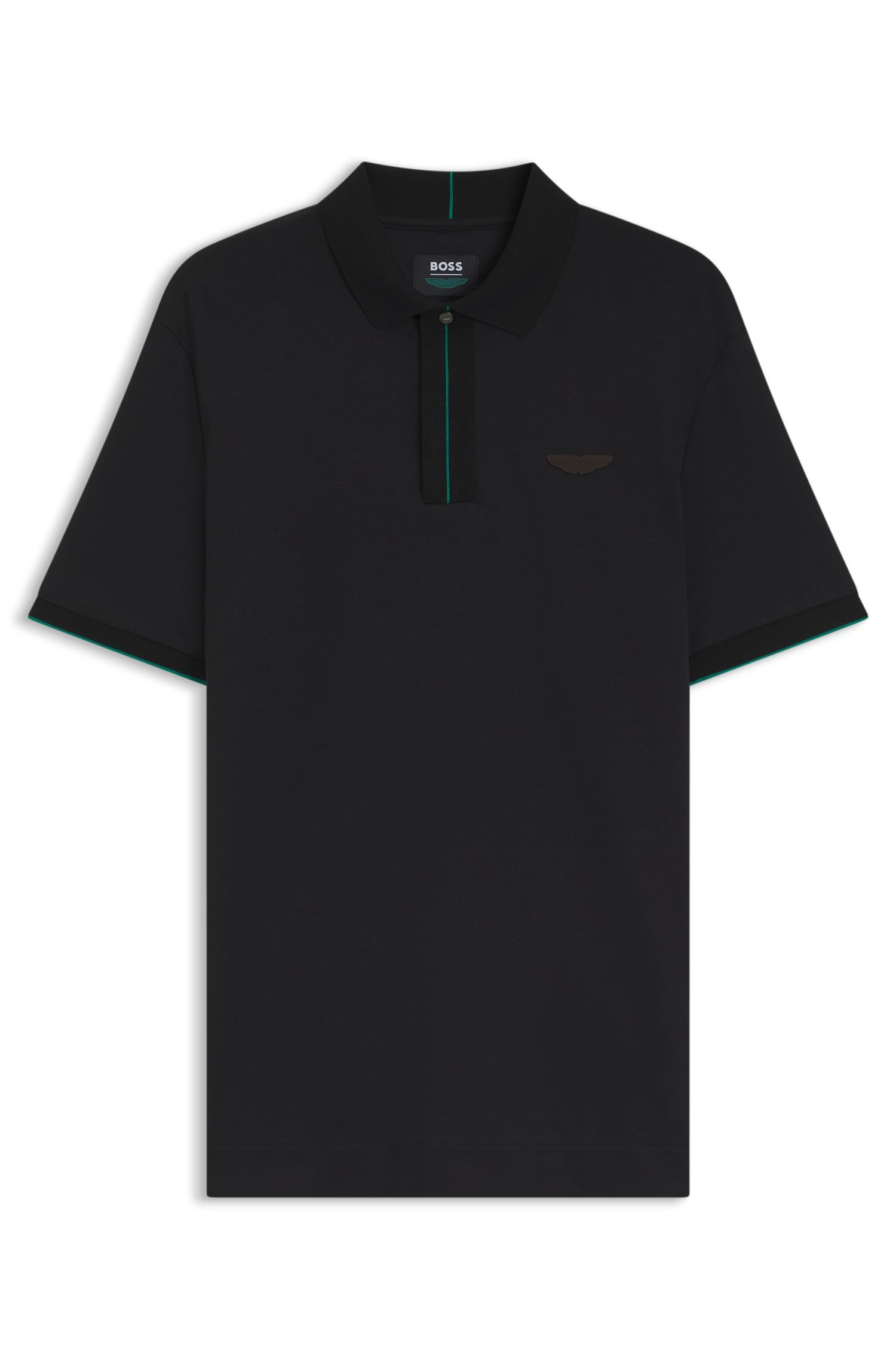 Áo polo BOSS x ASTON MARTIN chất liệu cotton mercerized