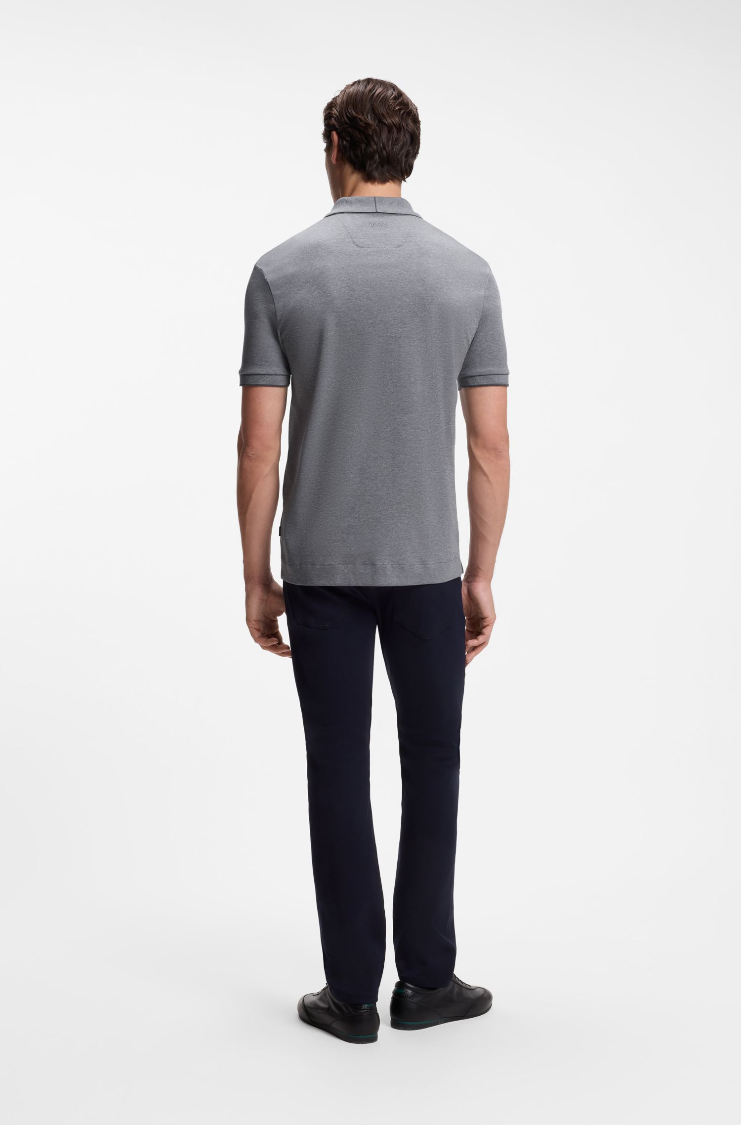 Áo polo BOSS x ASTON MARTIN chất liệu cotton mercerized