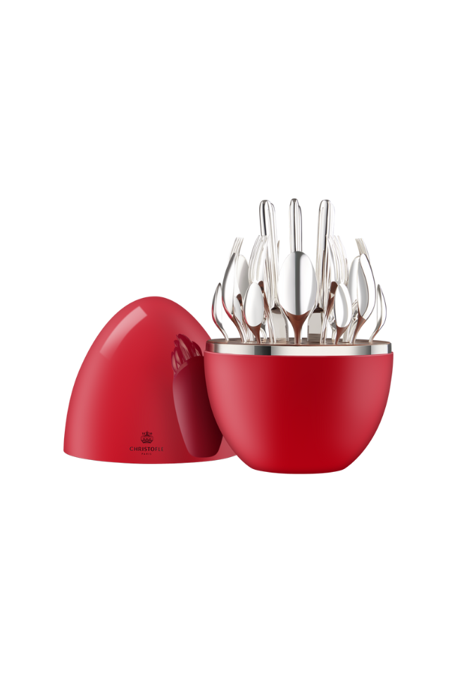 Bộ quả trứng 24 món dụng cụ ăn MOOD EGG CHINESE mạ bạc