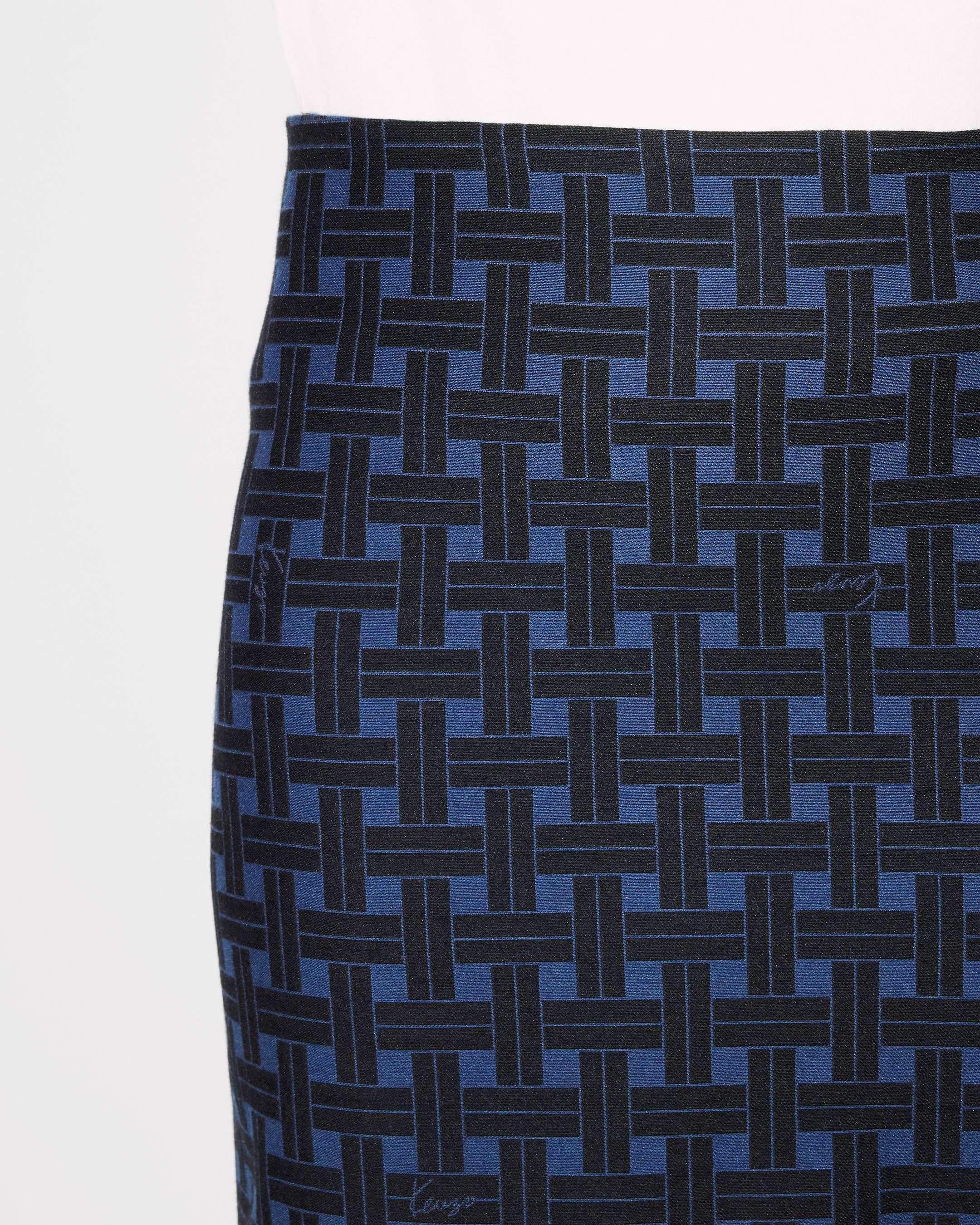 Kenzo - Chân váy midi kẻ caro KENZO Weave dáng suông