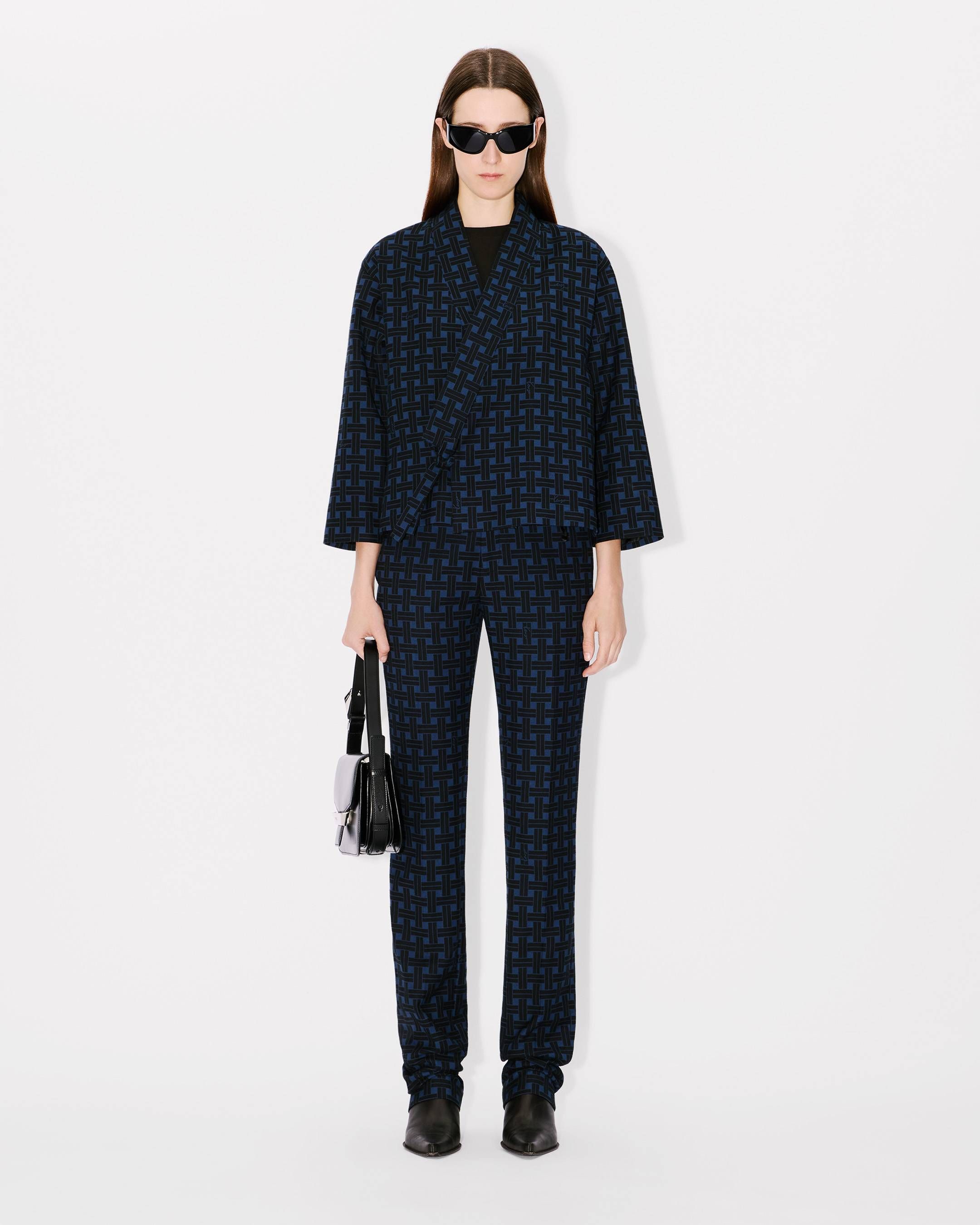 Kenzo - Quần dài dáng ôm họa tiết caro KENZO Weave