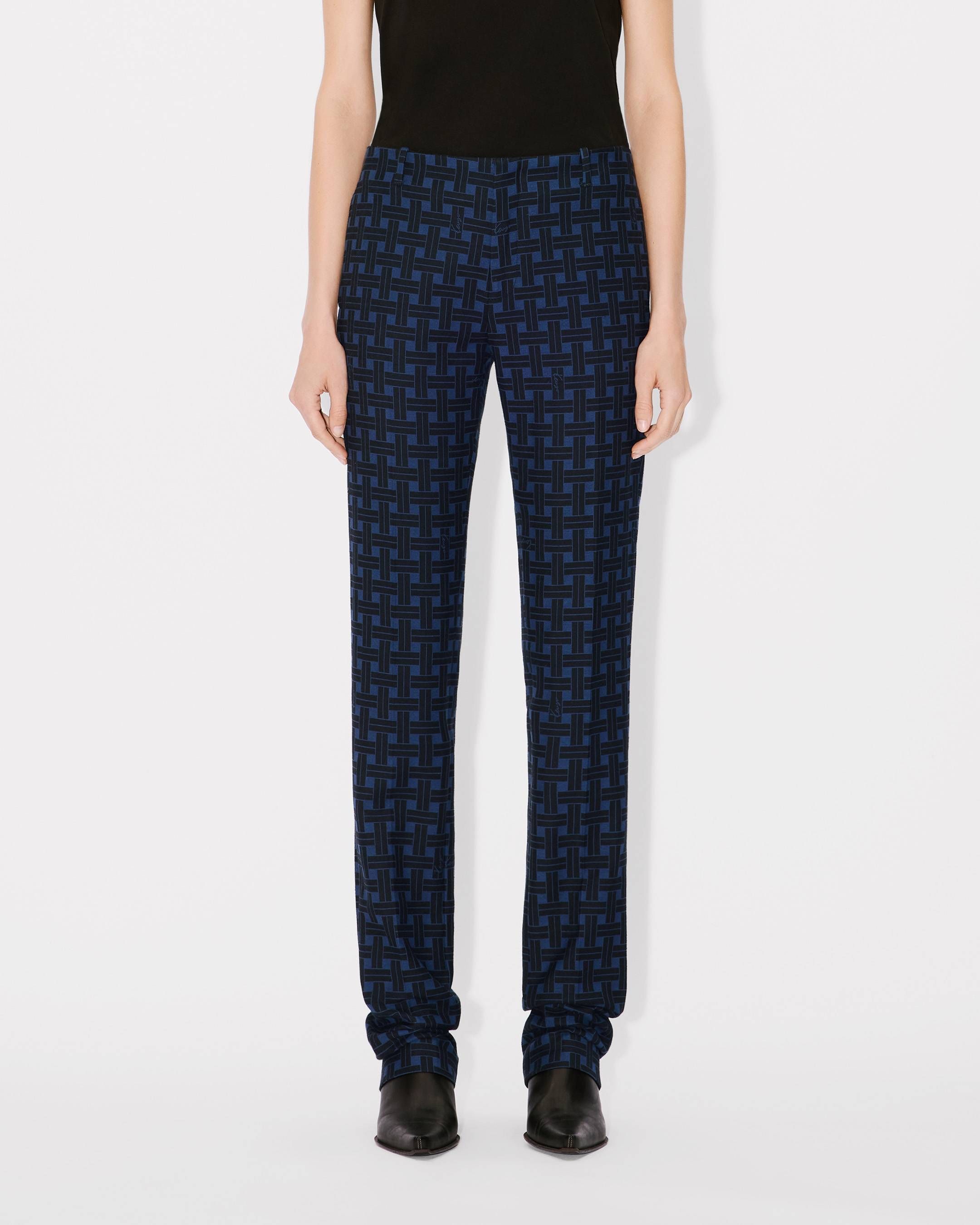 Kenzo - Quần dài dáng ôm họa tiết caro KENZO Weave