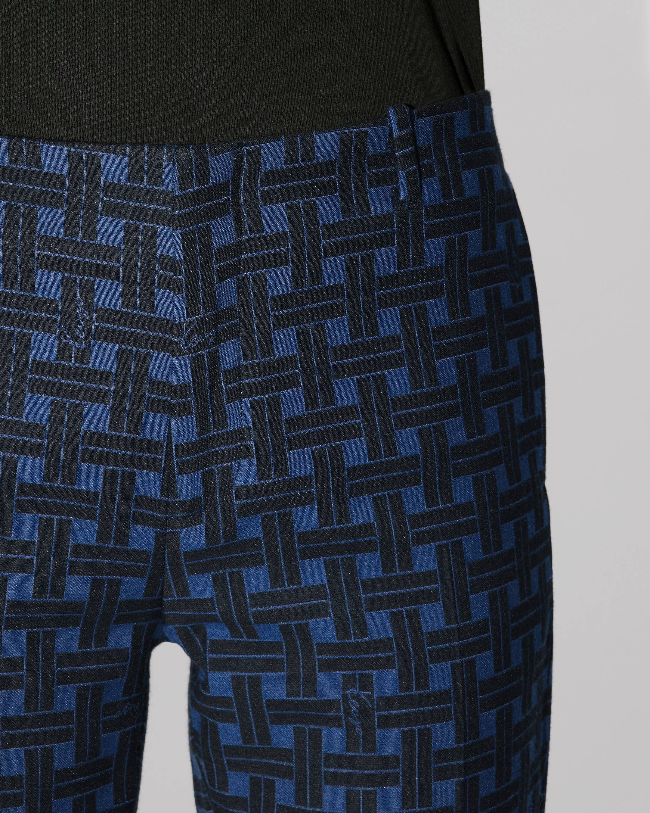 Kenzo - Quần dài dáng ôm họa tiết caro KENZO Weave
