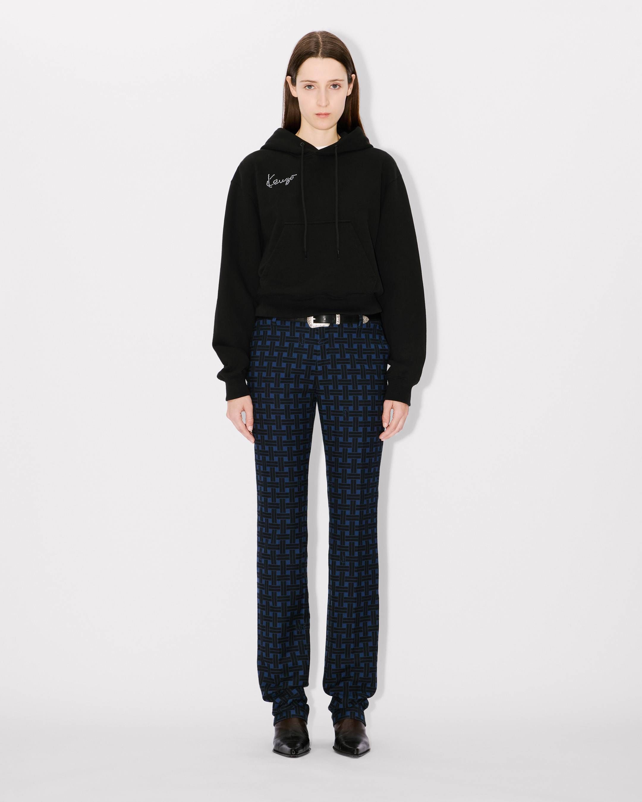 Kenzo - Áo hoodie thêu KENZO Star Tiger dáng crop