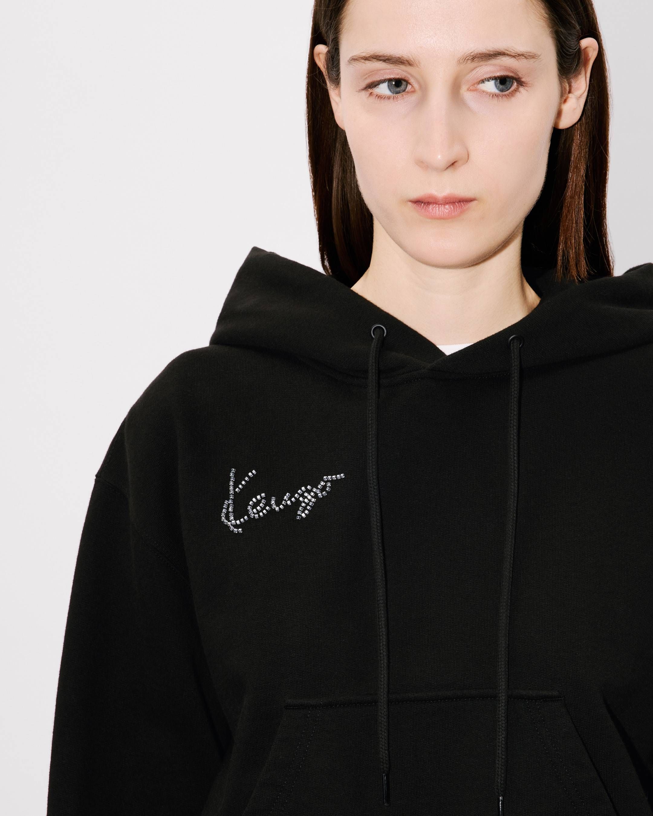 Kenzo - Áo hoodie thêu KENZO Star Tiger dáng crop