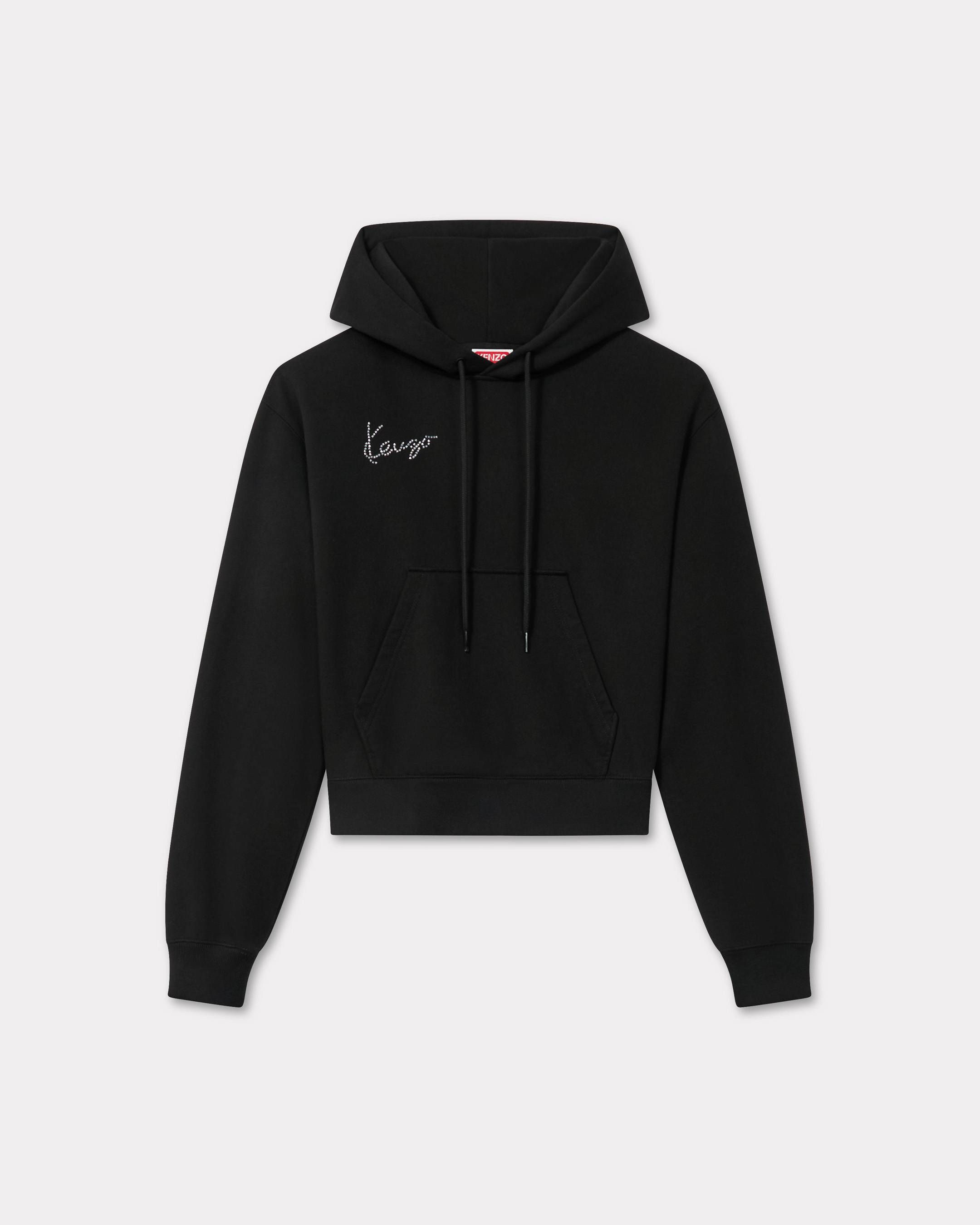 Áo hoodie thêu KENZO Star Tiger dáng crop