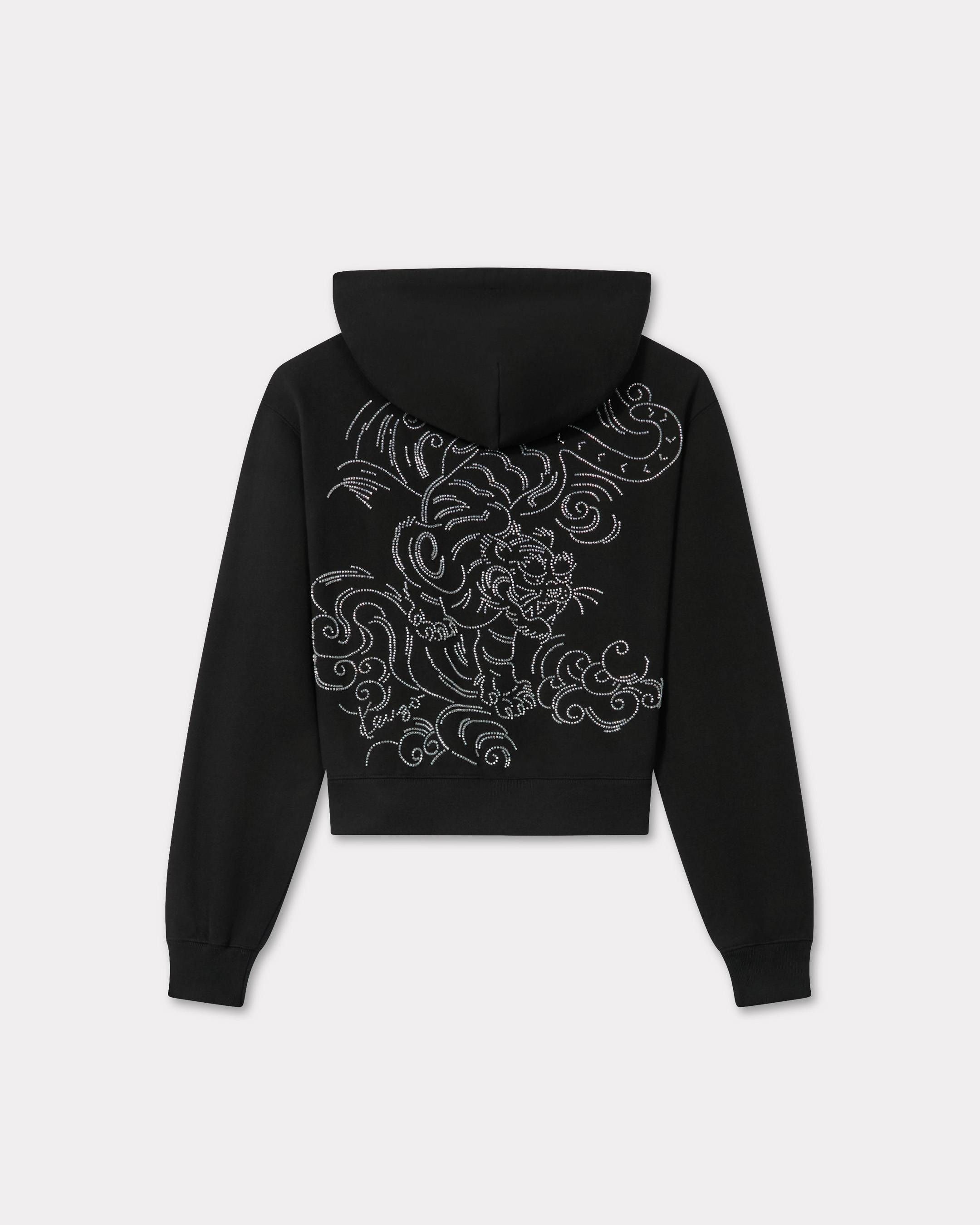 Kenzo - Áo hoodie thêu KENZO Star Tiger dáng crop