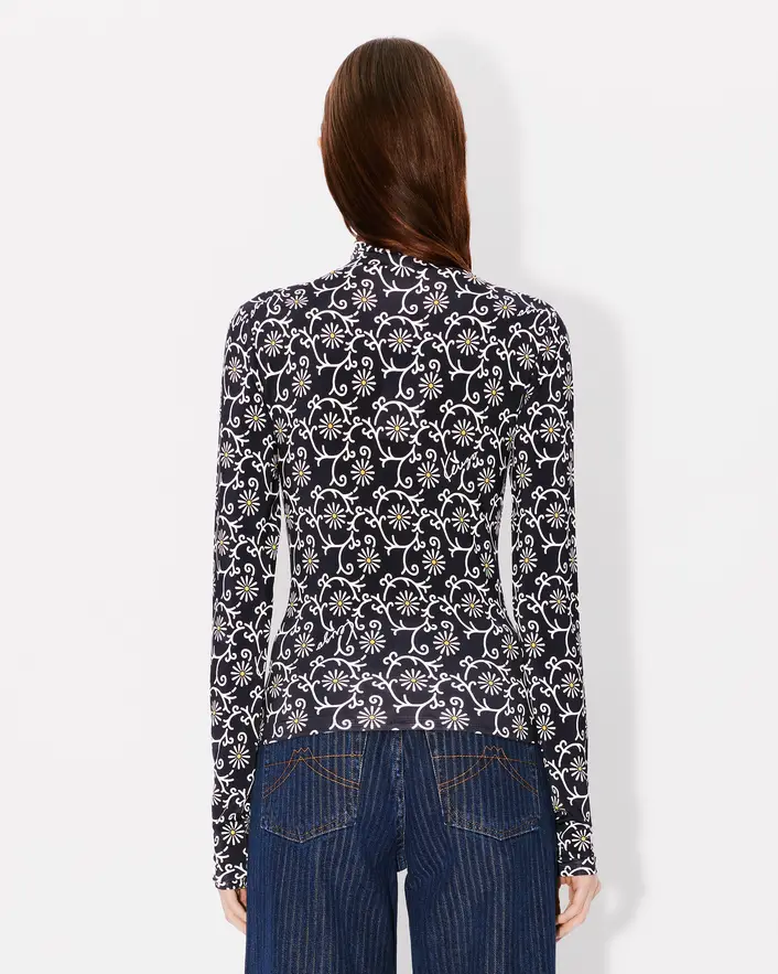 Kenzo - Áo dài tay cổ lọ họa tiết hoa KENZO Marguerite