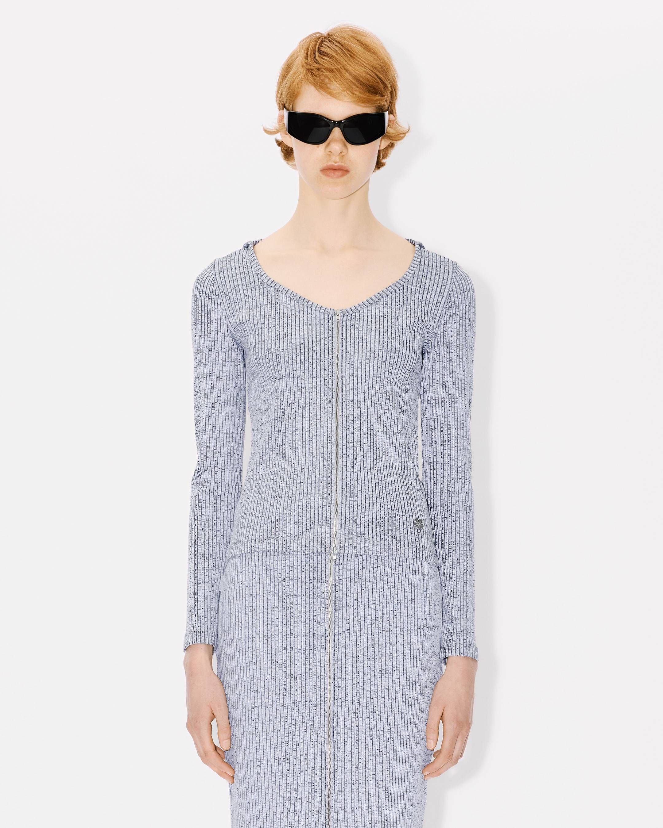 Kenzo - Áo thun gân cổ tim có mũ trùm