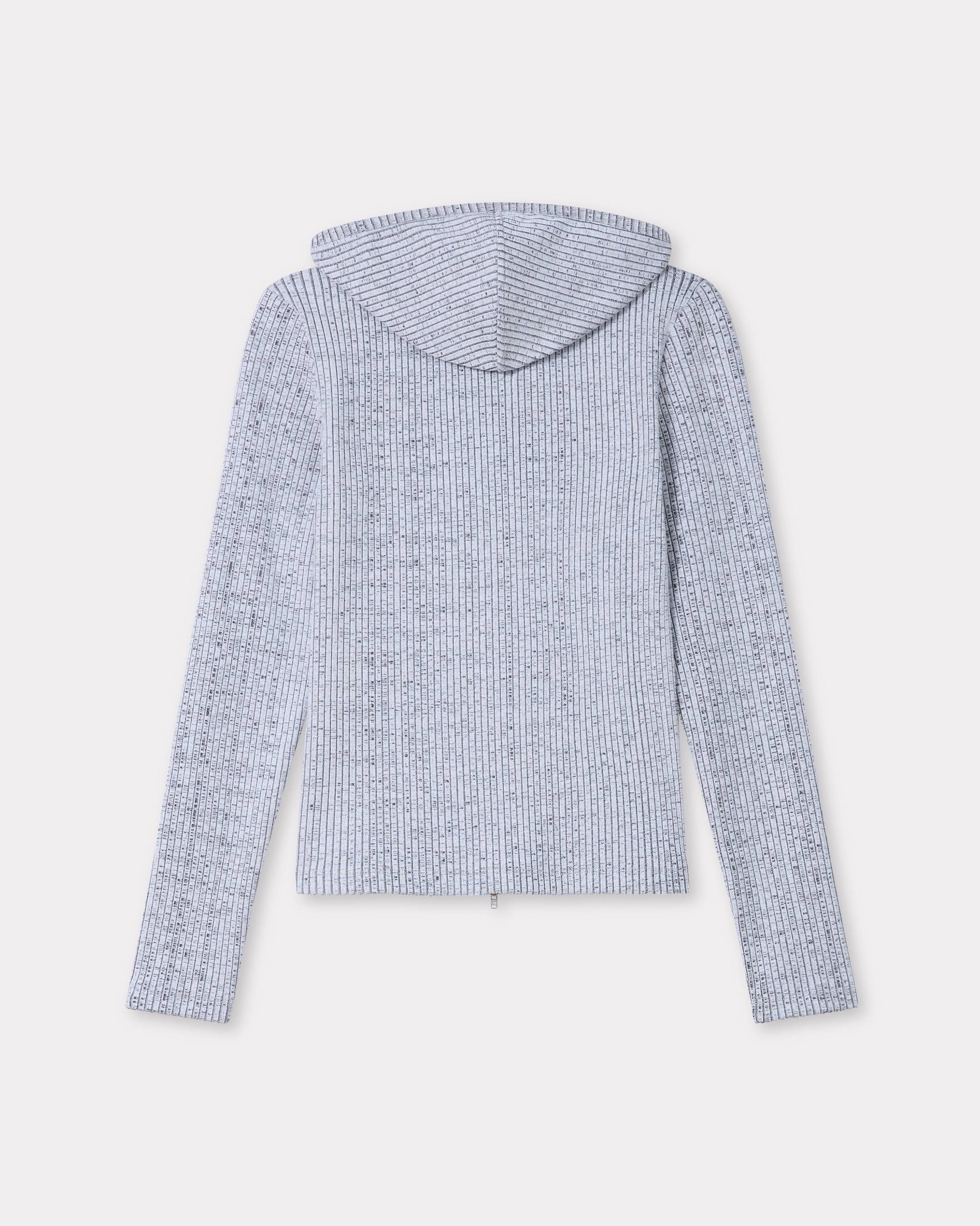 Kenzo - Áo thun gân cổ tim có mũ trùm