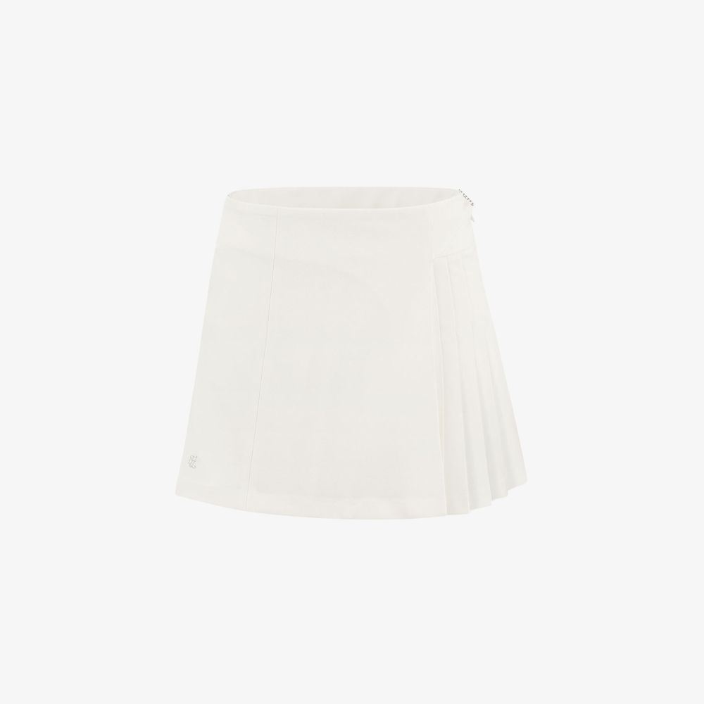FairLiar - Chân váy Half-Pleated - Trắng