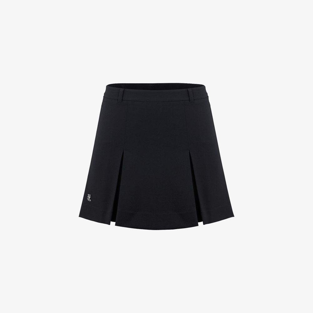 FairLiar - Chân váy Wide Pleated - Đen