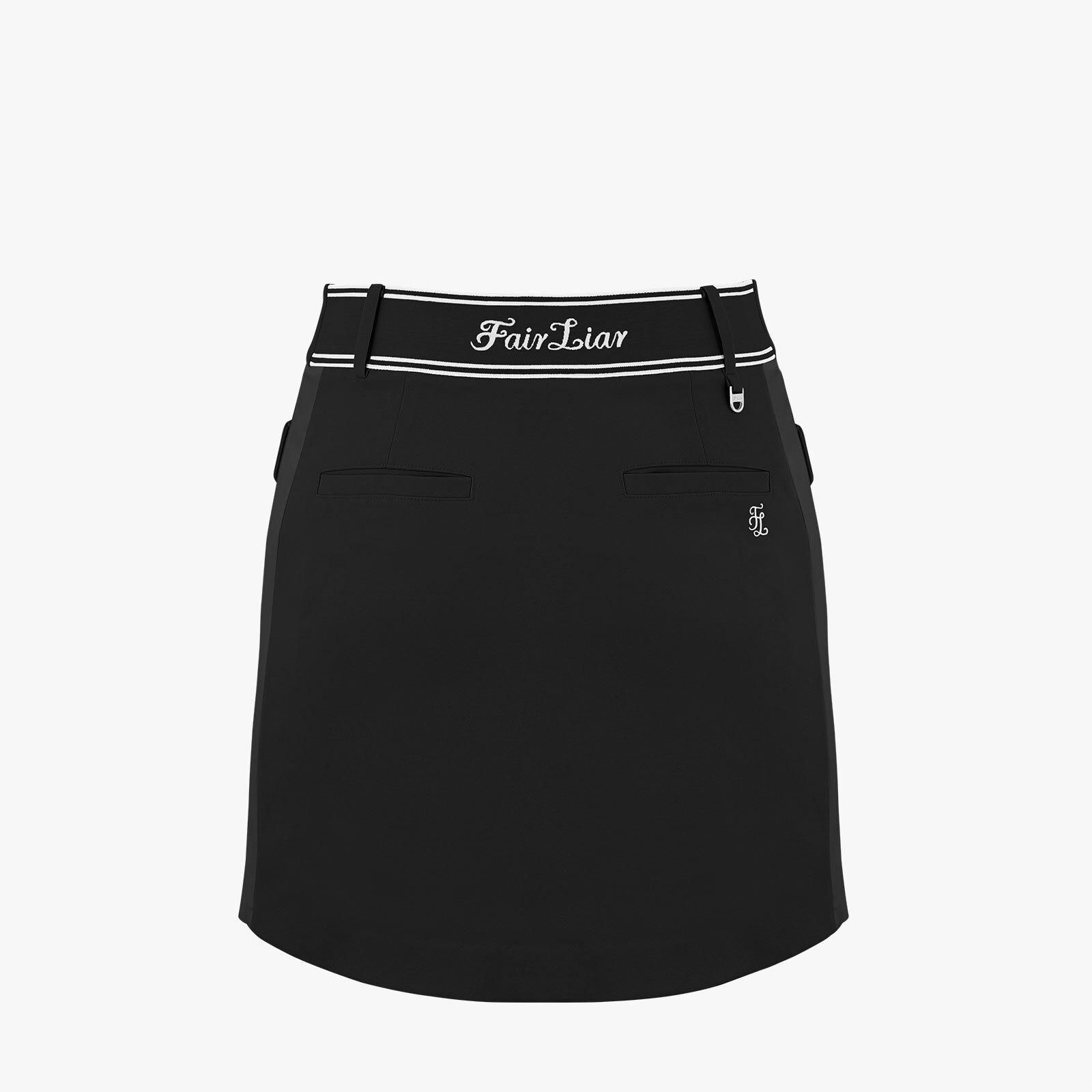 FairLiar - Chân váy Front Pocket - Đen