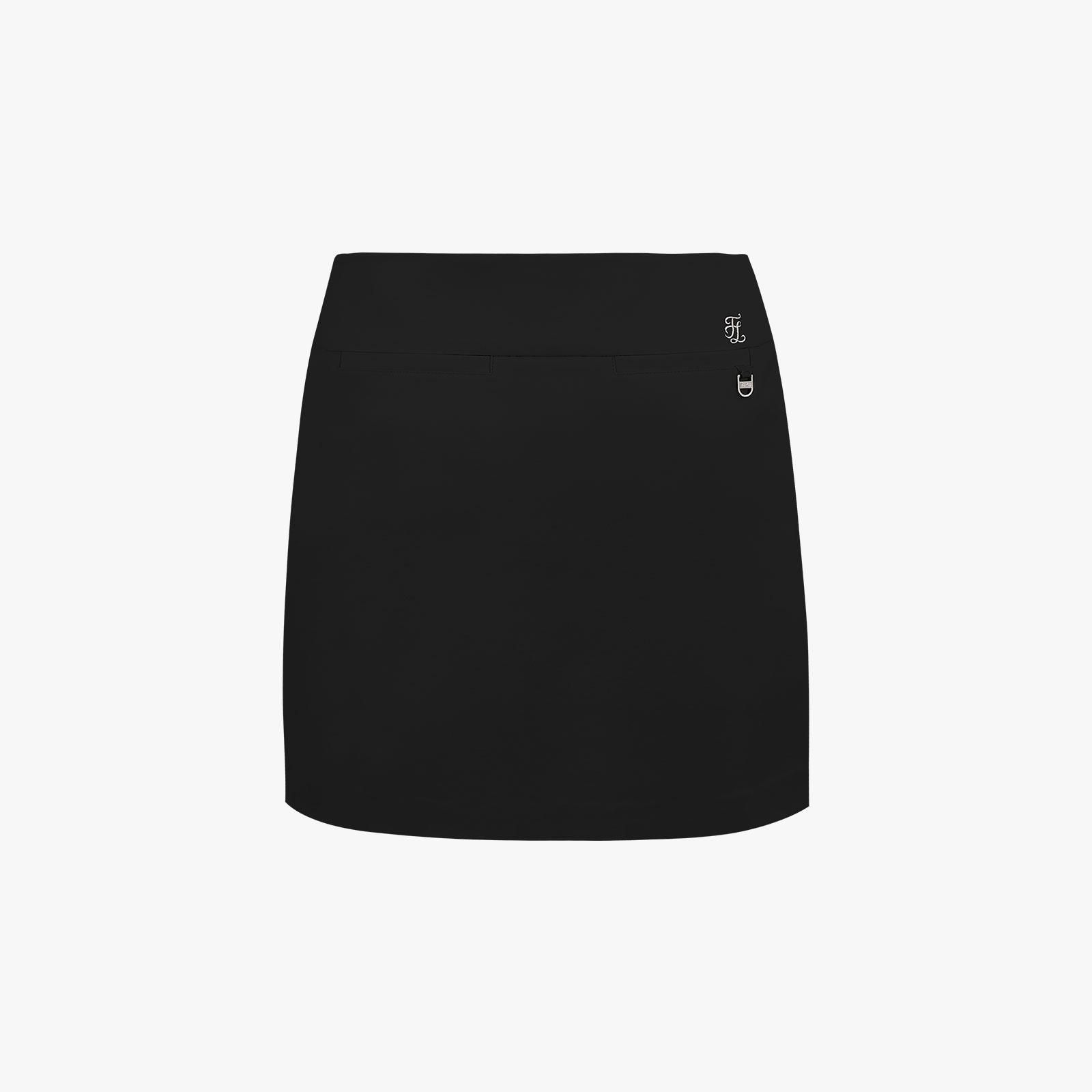 FairLiar - Chân váy Button Slit - Đen