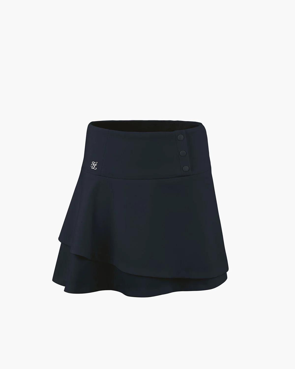 Chân váy High-Waist Double Flare - Xanh navy