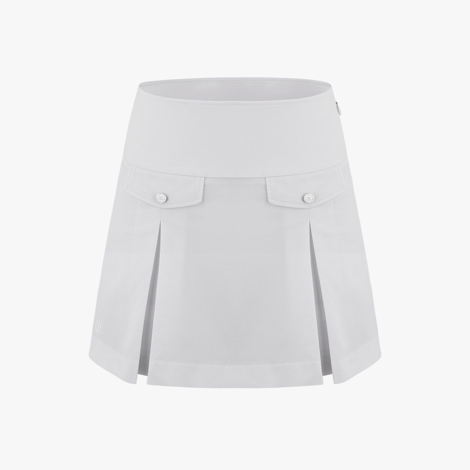 FairLiar - Chân váy A-line Pocket Pleated - Xám