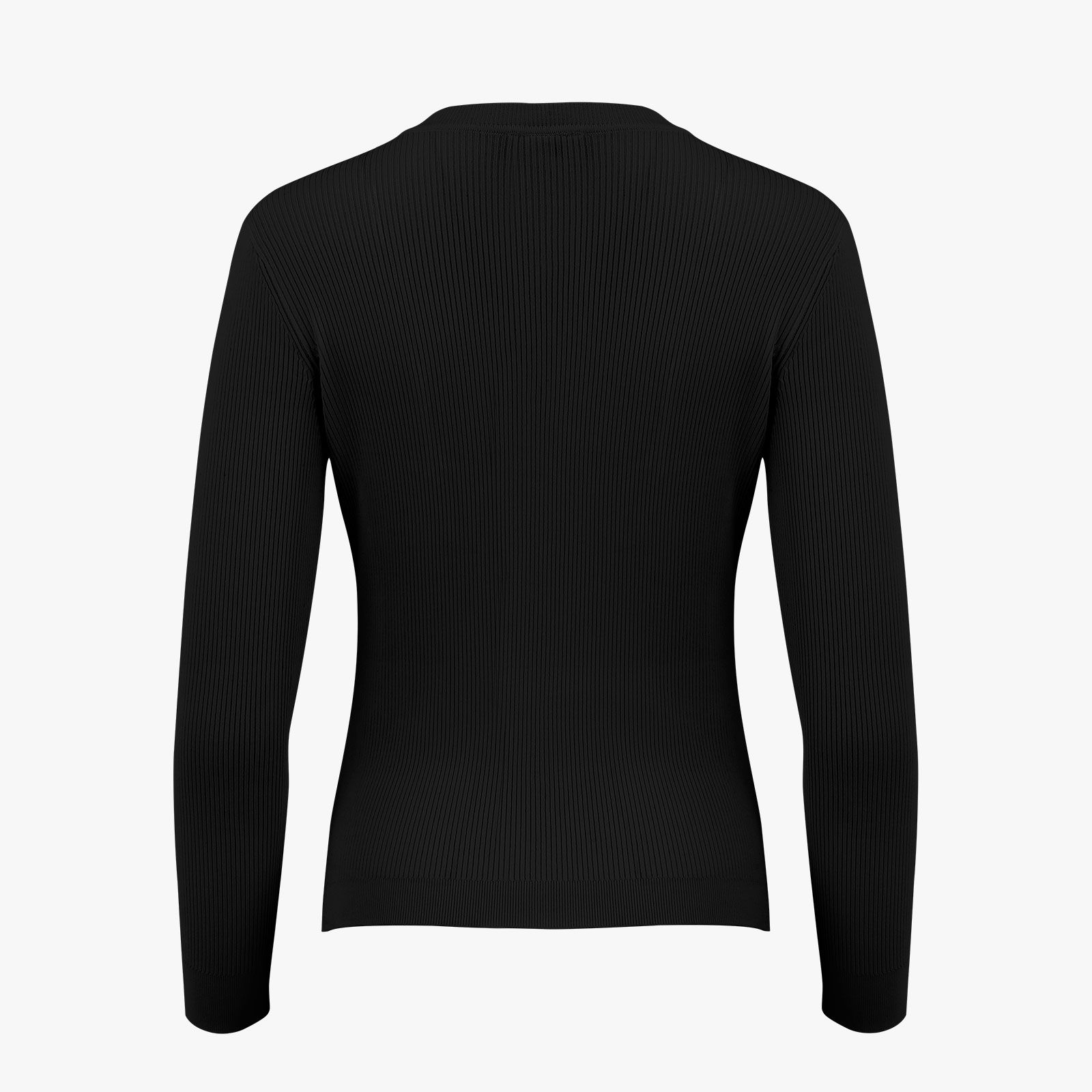 FairLiar - Áo Cardigan Rib Ribbon - Đen