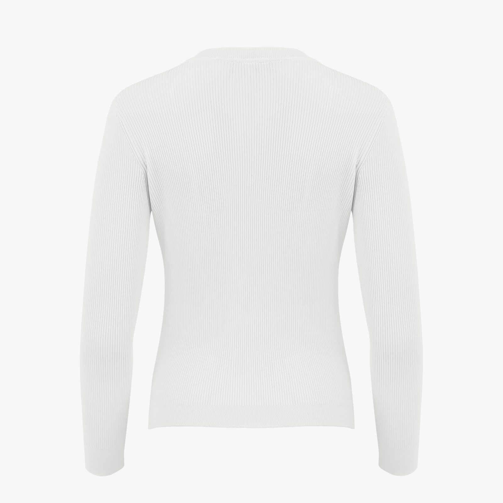 FairLiar - Áo Cardigan Rib Ribbon - Trắng