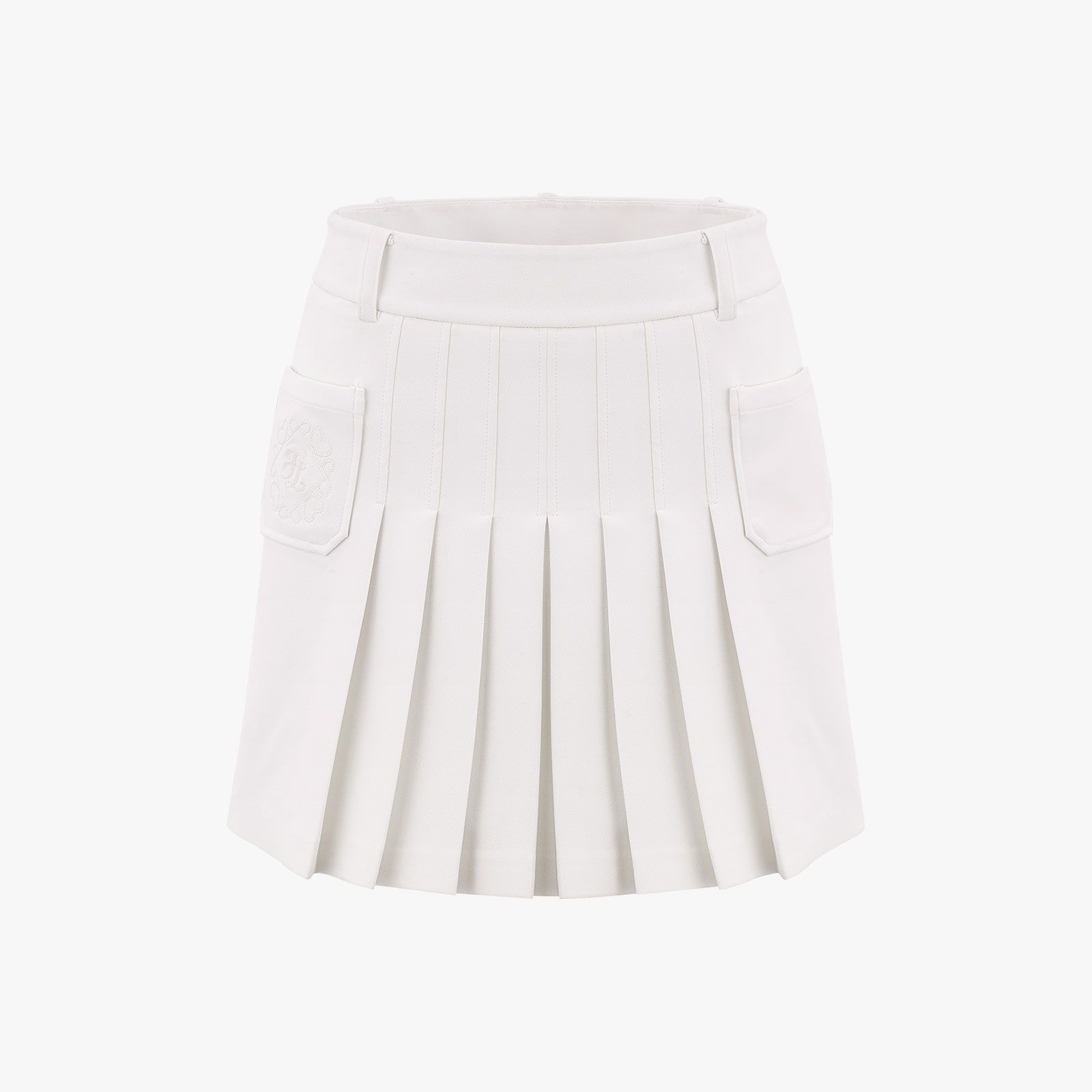 FairLiar - Chân váy Heart symbol pocket - Trắng