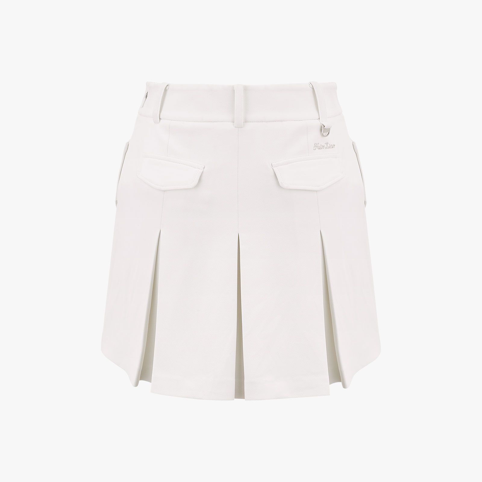 FairLiar - Chân váy Heart symbol pocket - Trắng