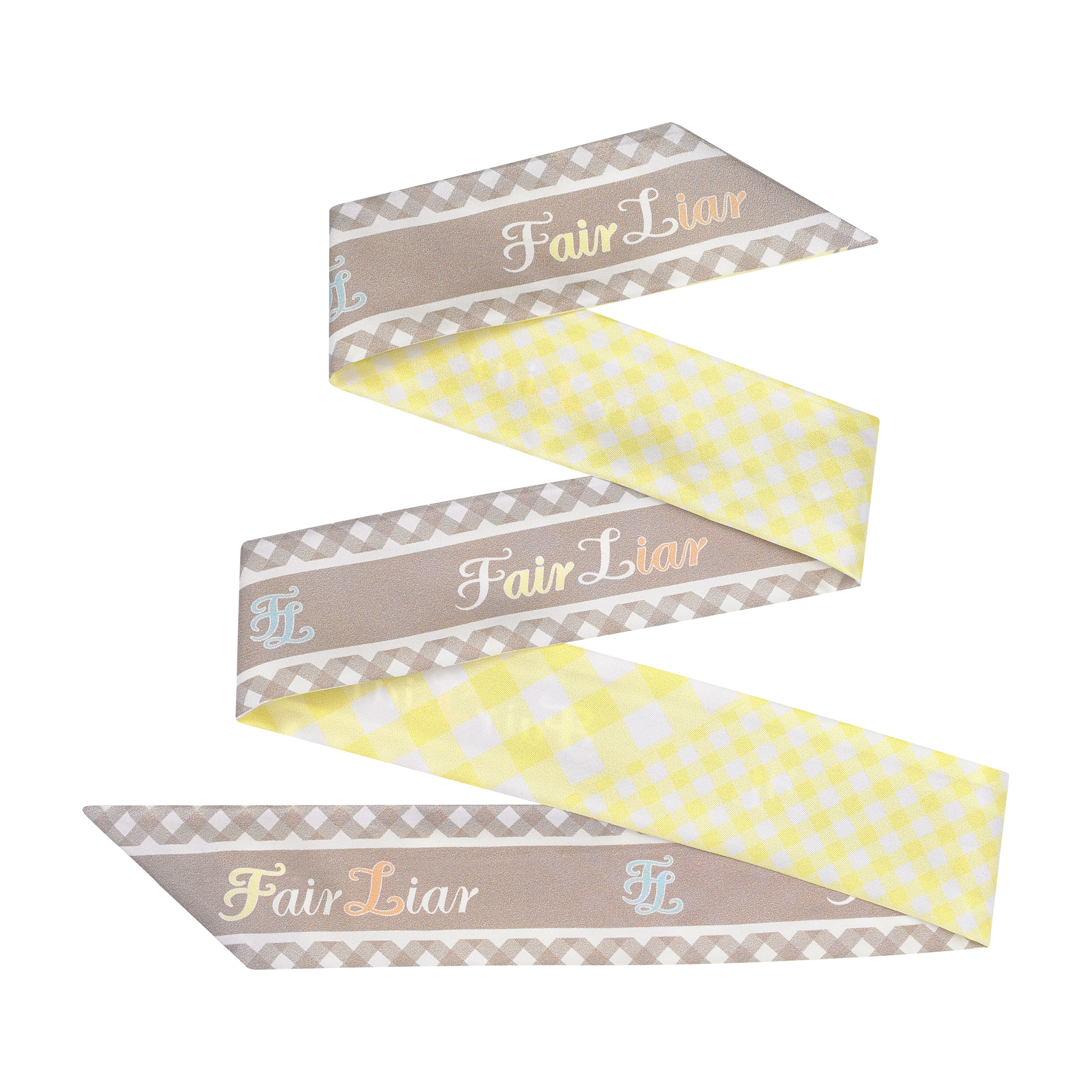 FairLiar - Chân váy Scarf Set Pleated - Vàng chanh