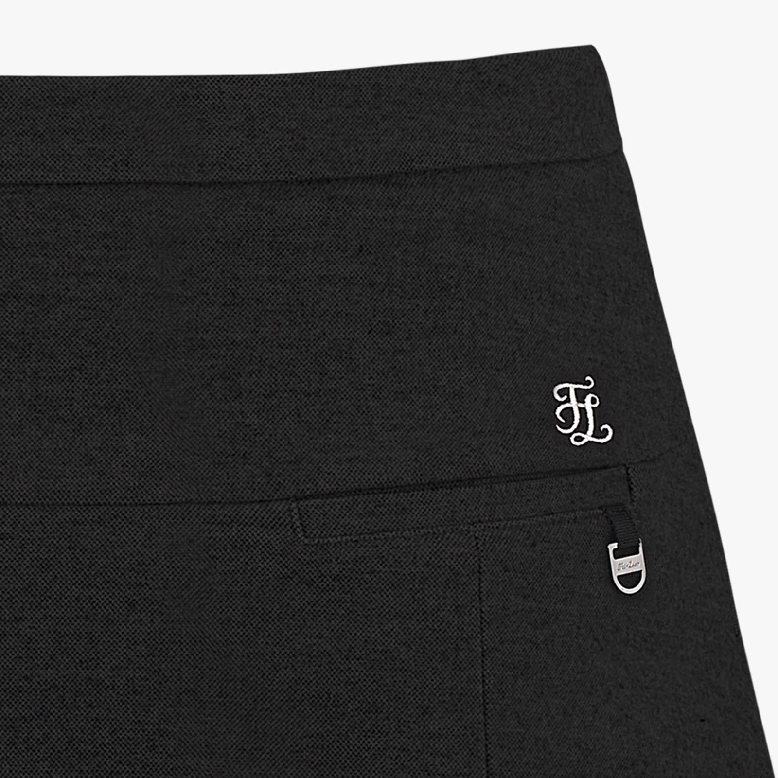 FairLiar - Chân váy High-Waist A-Line Corduroy - Đen