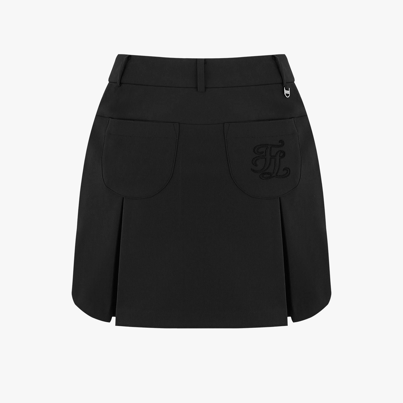 FairLiar - Chân váy Two-Pocket Semi A-Line - Đen