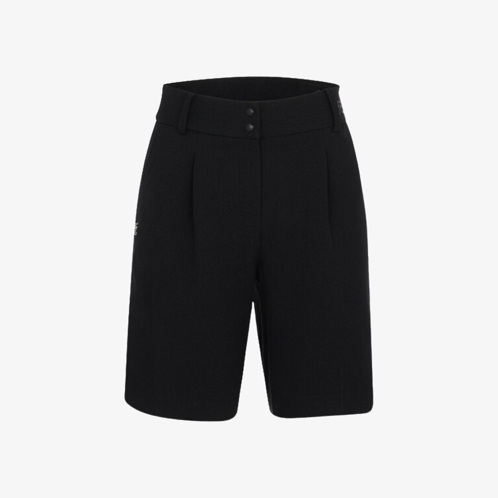 FairLiar - Quần short Pintuck Bermuda - Đen