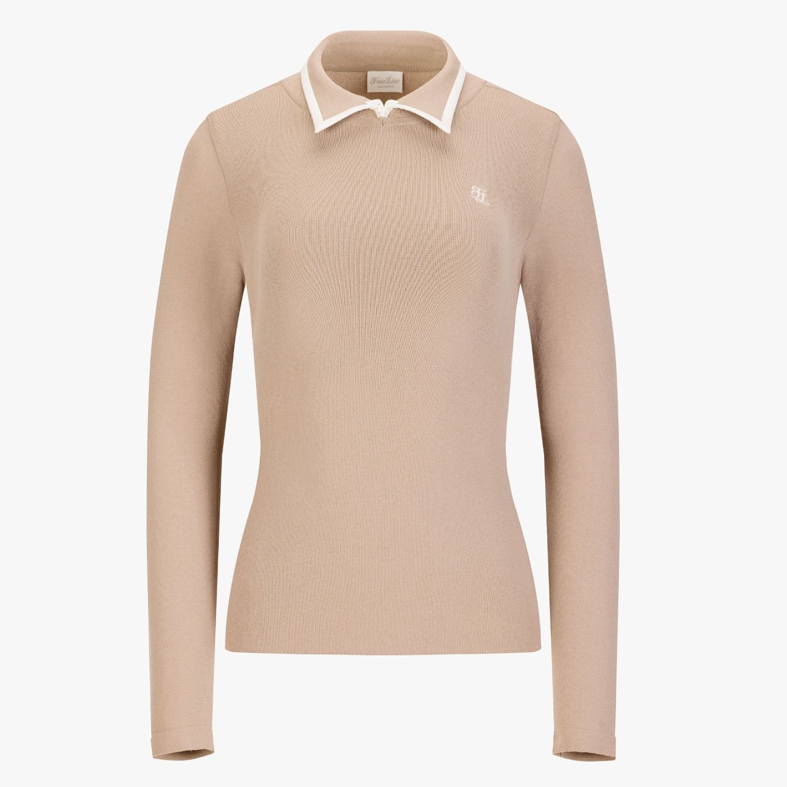 Áo len dệt kim Leather Colar Match