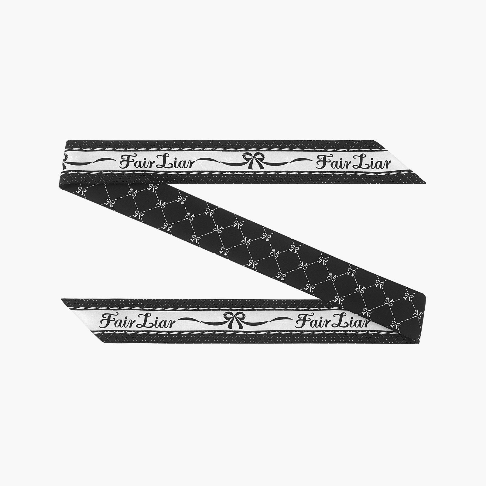FairLiar - Áo thun Scarf Set Shoulder Shirring - Đen