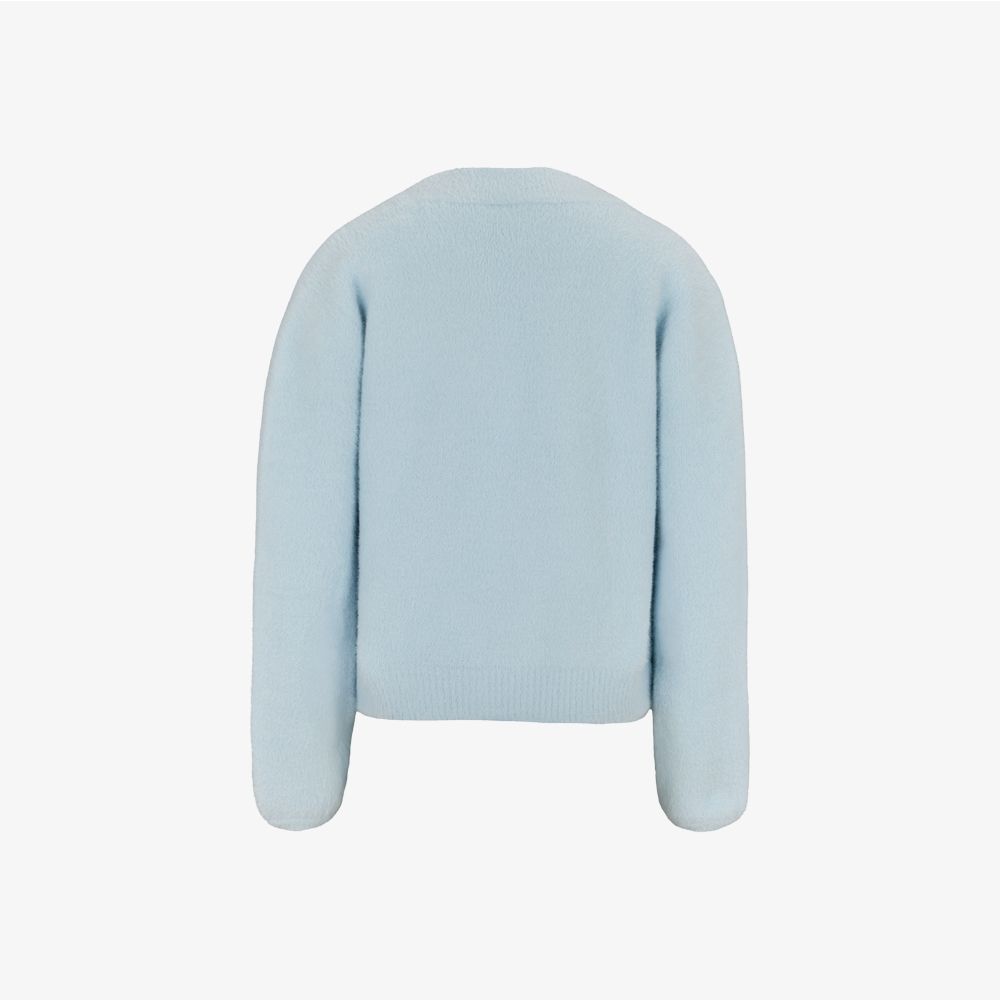 FairLiar - Cardigan cổ V lông xù